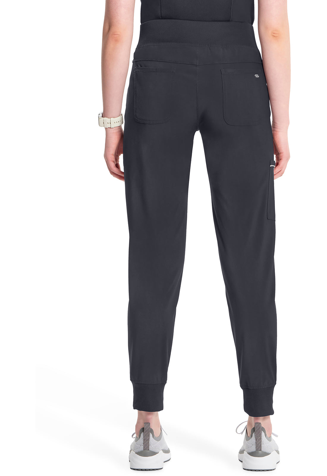 Cherokee CKE110A Mid Rise Tapered Leg Jogger Pant - Pewter (back)