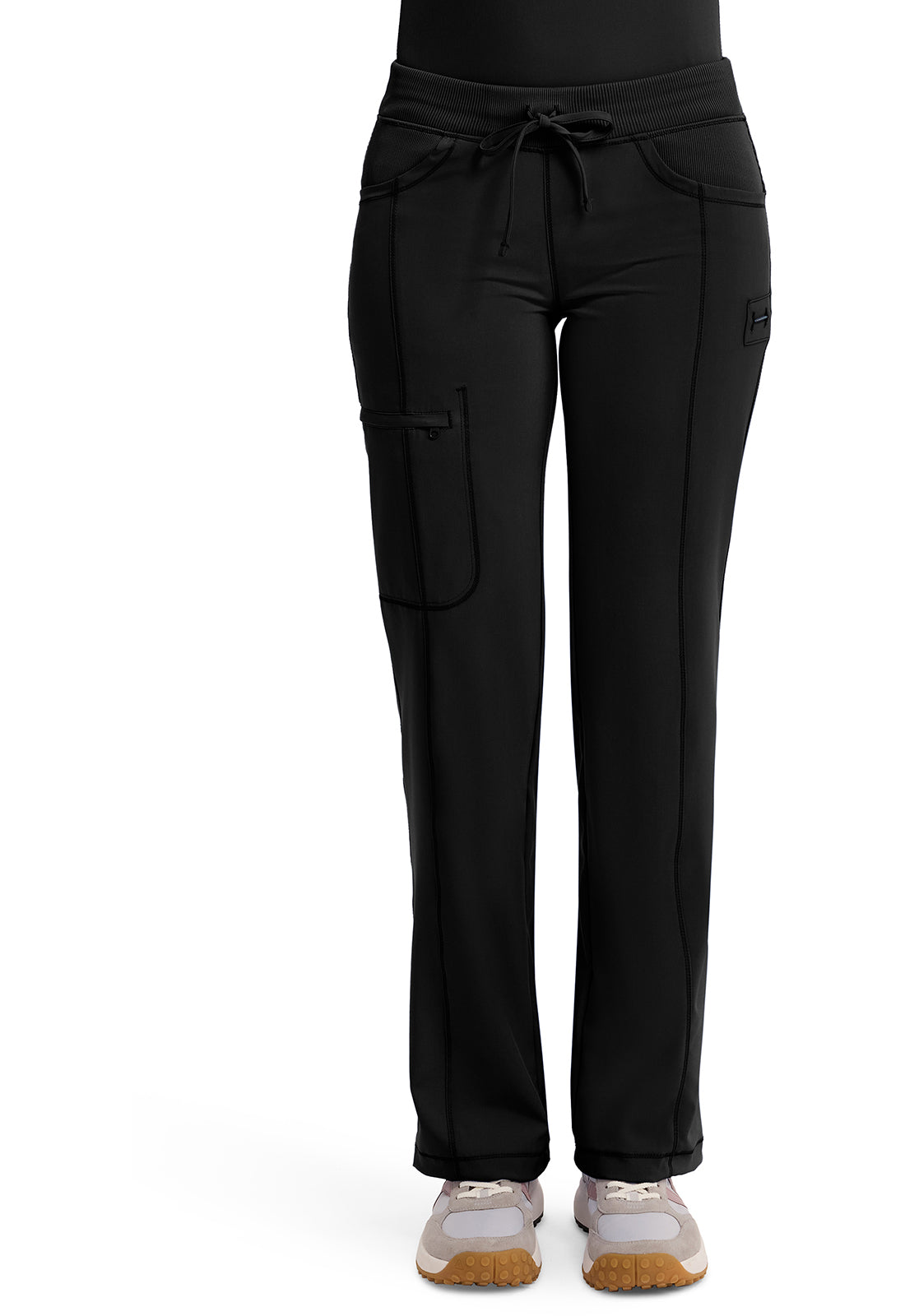 Cherokee CKE1123A Straight Leg Drawstring Pant - Black (front)