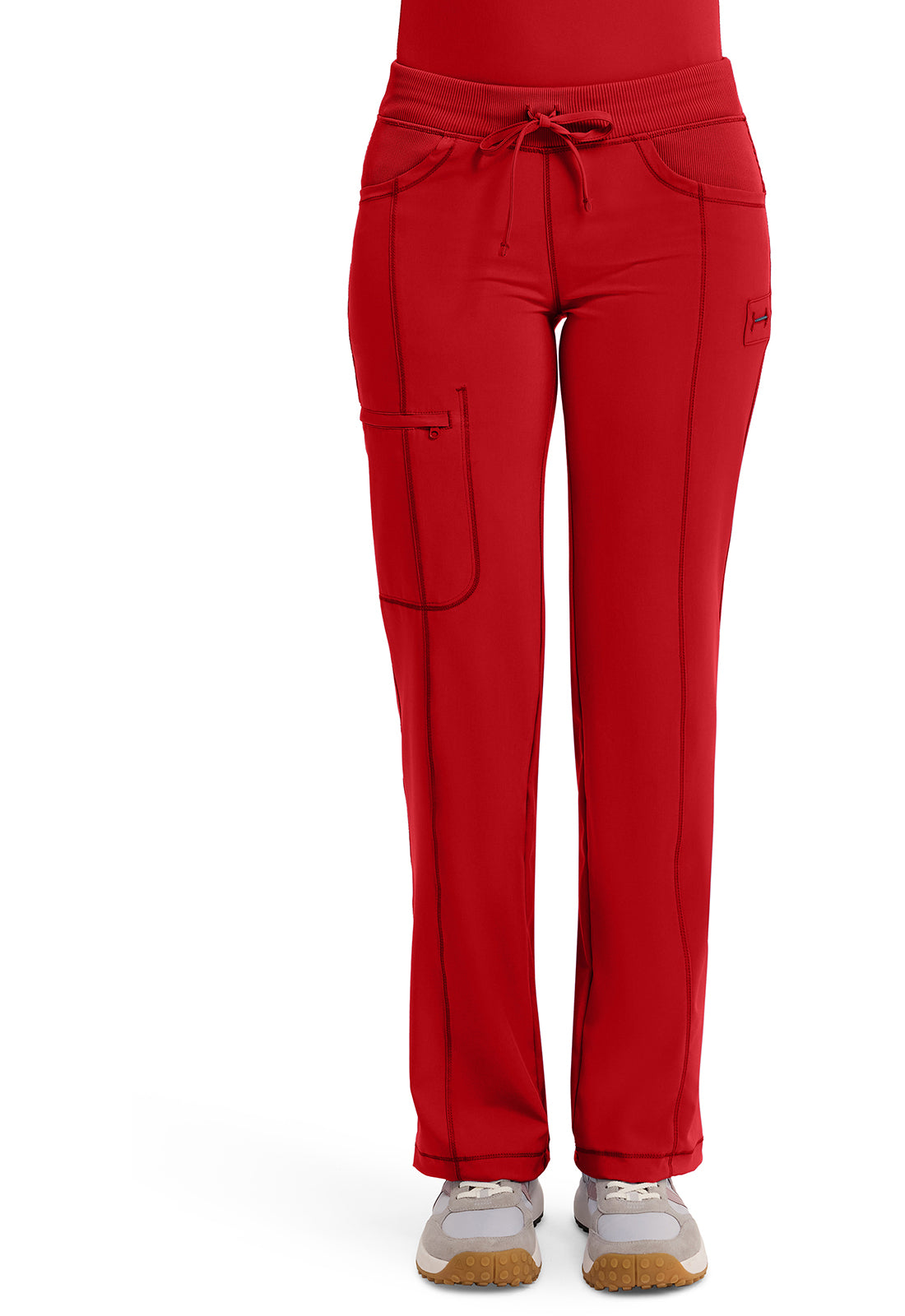 Cherokee CKE1123A Straight Leg Drawstring Pant - Red (front)