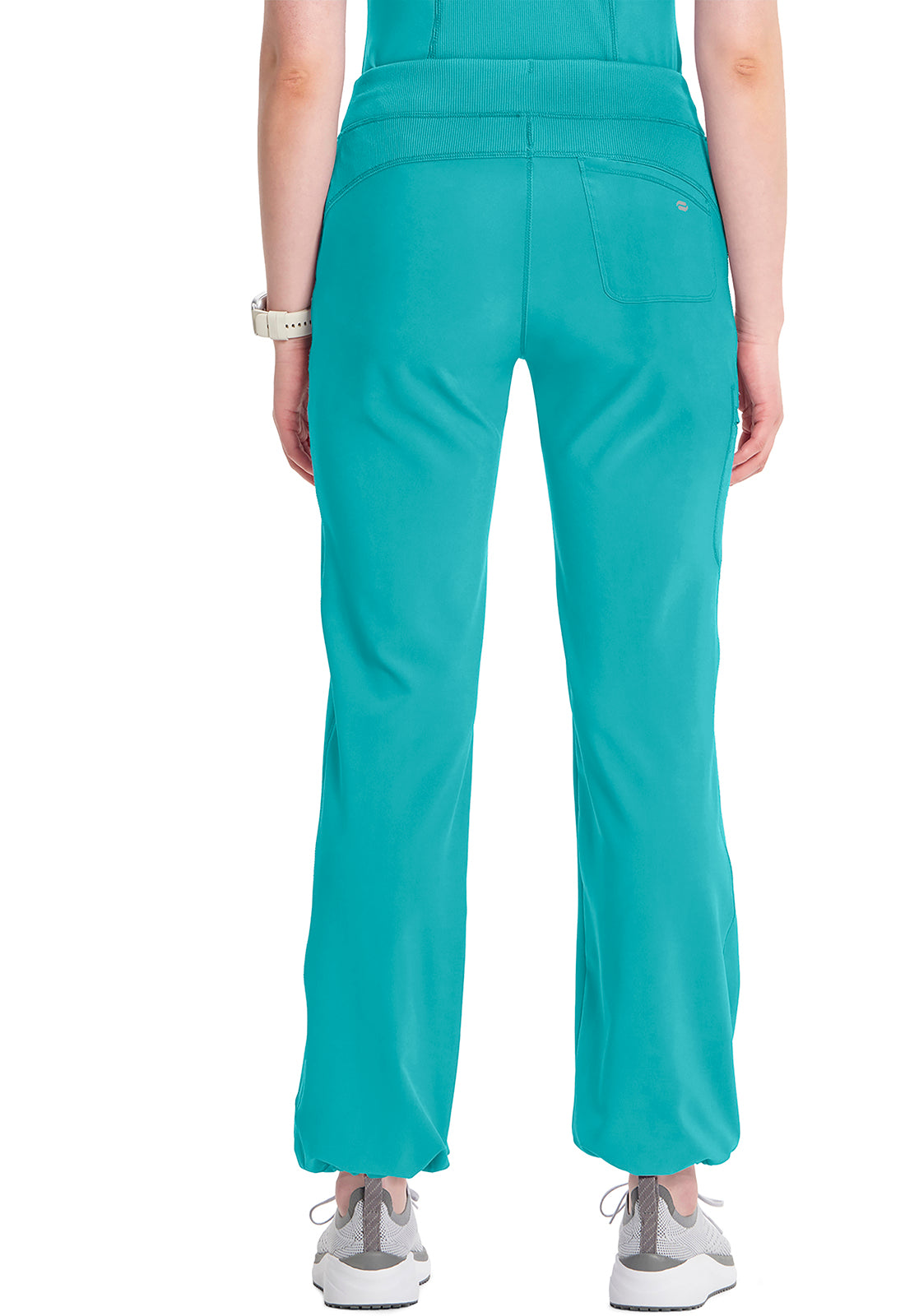 Cherokee CKE1123A Straight Leg Drawstring Pant - Teal Blue (back)