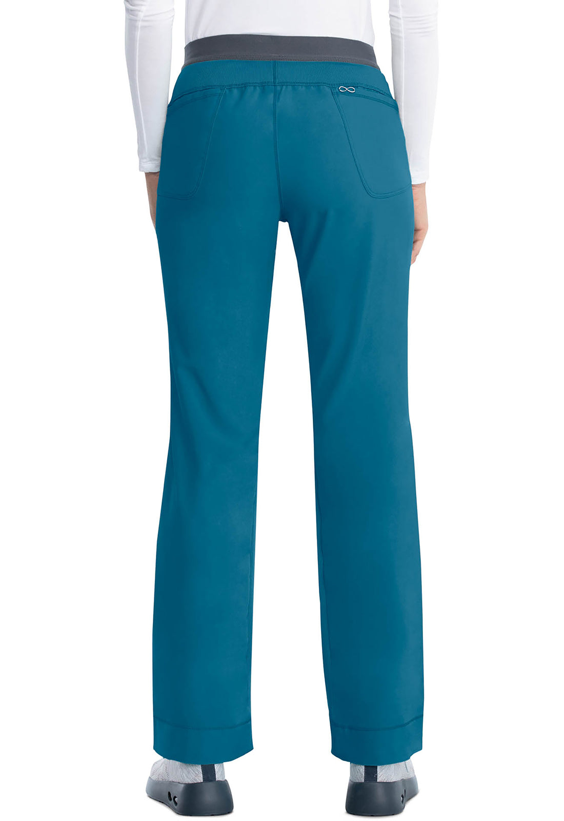 Cherokee CKE1124A Slim Pull-On Pant - Caribbean Blue (back)