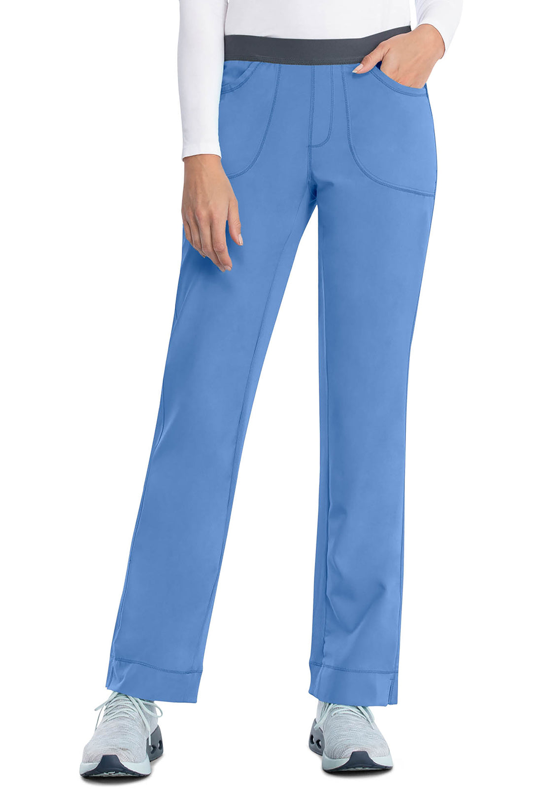 Cherokee CKE1124A Slim Pull-On Pant - Ciel (front)
