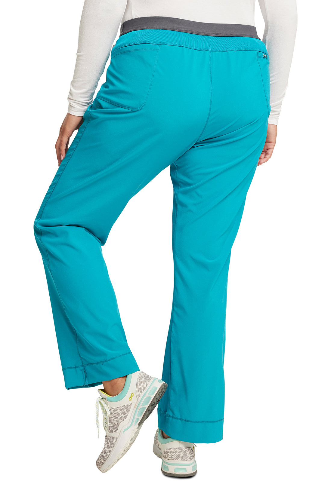 Cherokee CKE1124A Slim Pull-On Pant - Teal Blue (back)