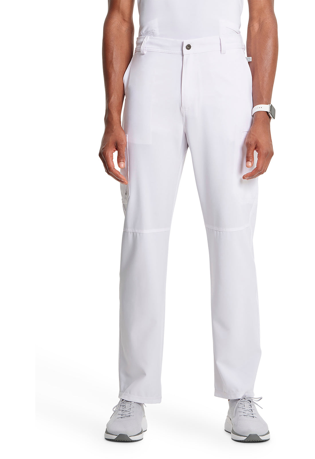 Cherokee CKE200A Men's Fly Front Pant - White (front)