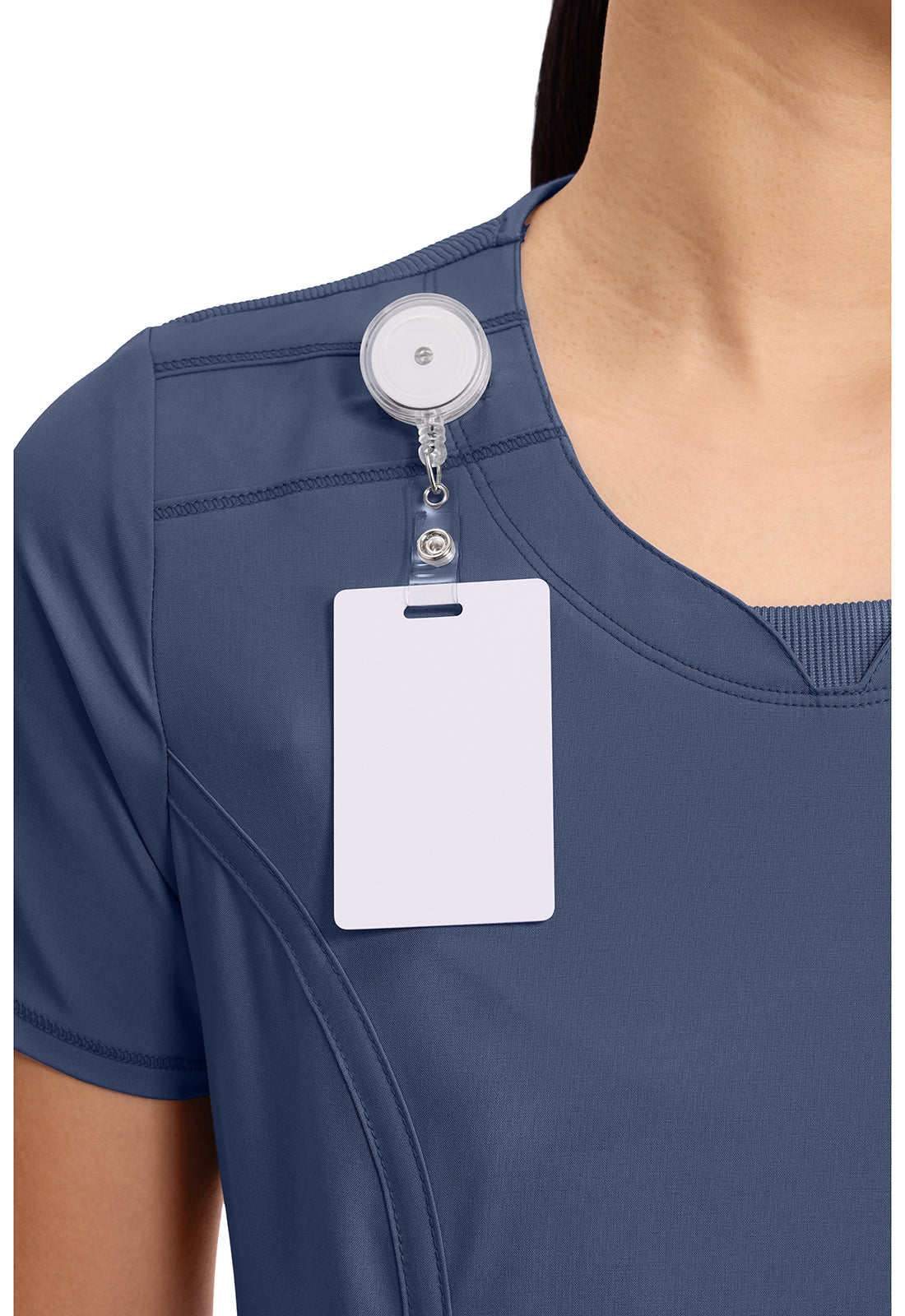Cherokee CKE2624A Round Neck Top - Navy (back)