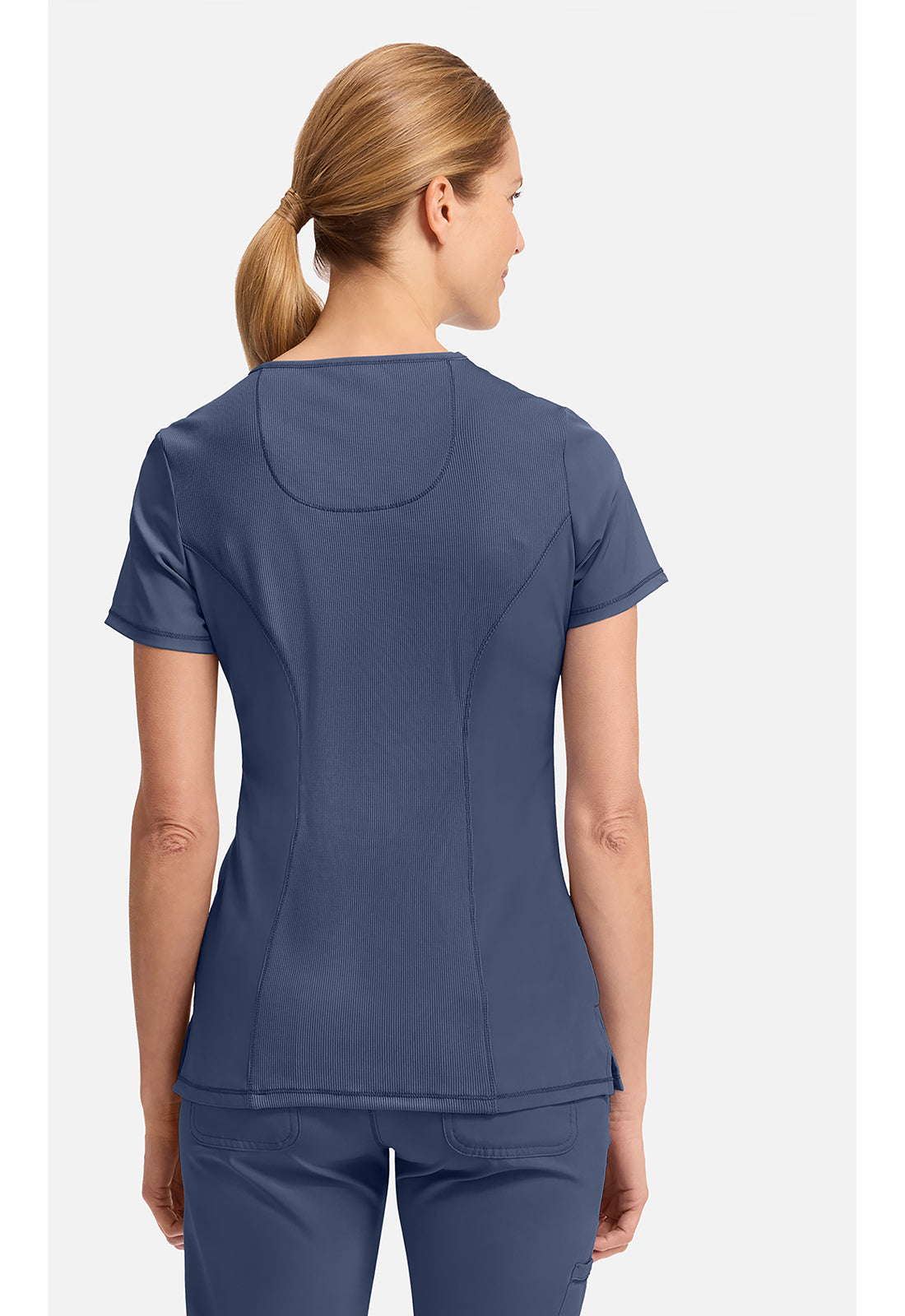 Cherokee CKE2625A Mock Wrap Top - Navy (back)