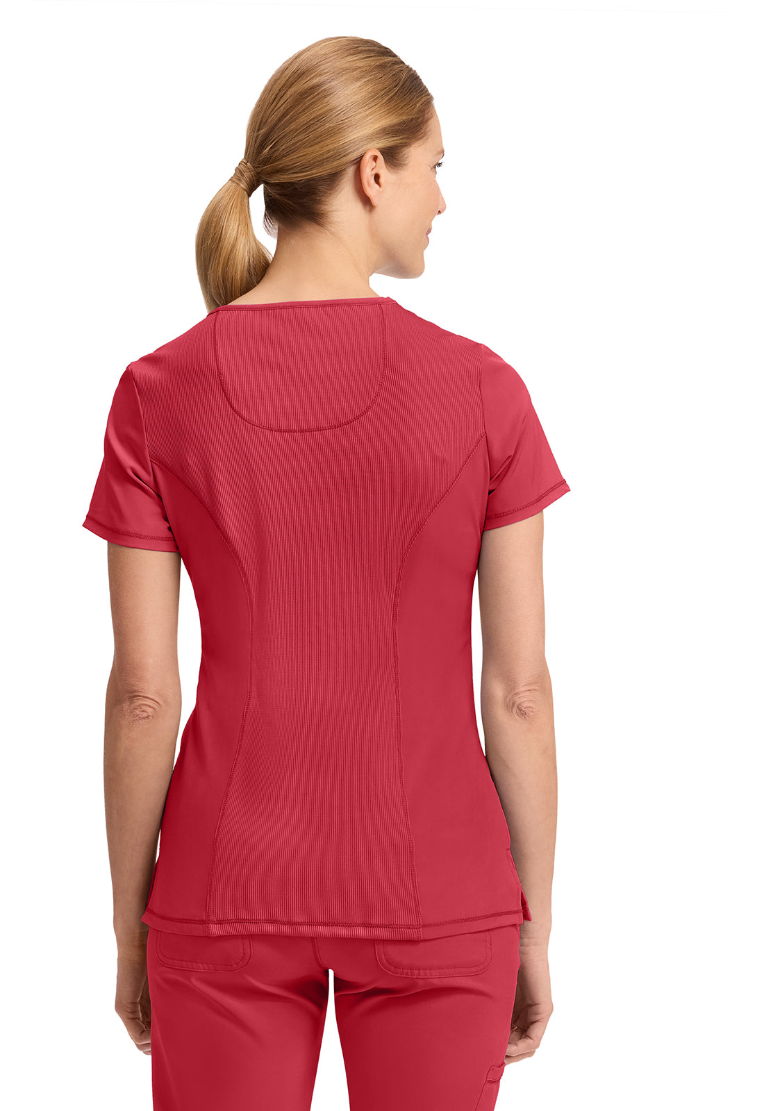 Cherokee CKE2625A Mock Wrap Top - Red (back)