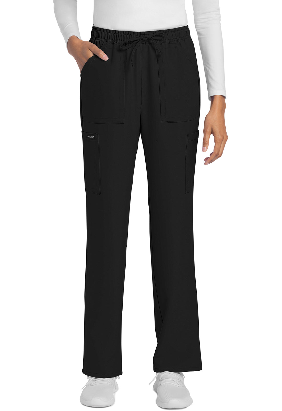 Cherokee CKE272A Straight Leg Trouser Pant - Black (front)