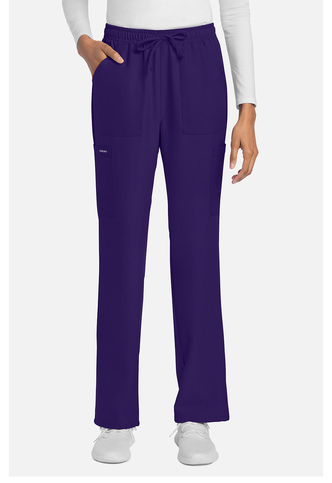 Cherokee CKE272A Straight Leg Trouser Pant - Grape (front)