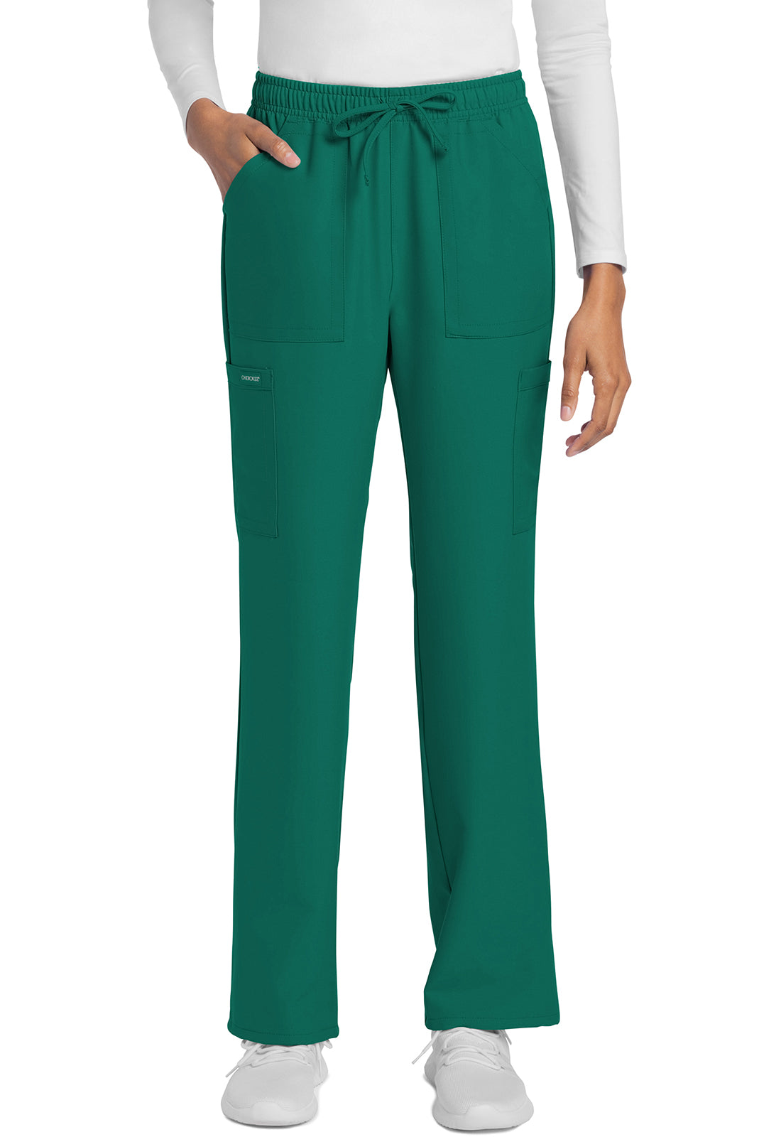 Cherokee CKE272A Straight Leg Trouser Pant - Hunter Green (front)
