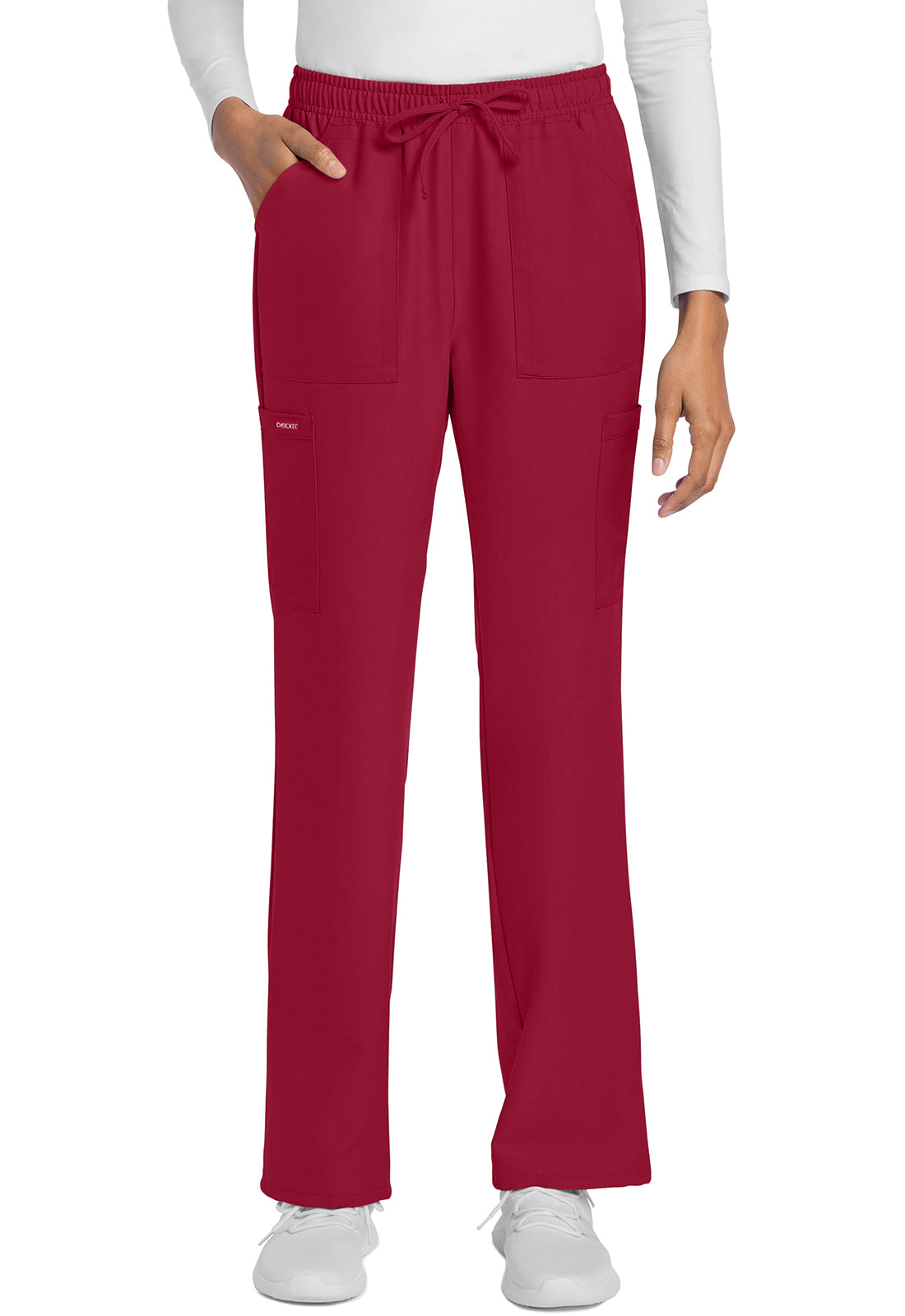 Cherokee CKE272A Straight Leg Trouser Pant - RED (front)