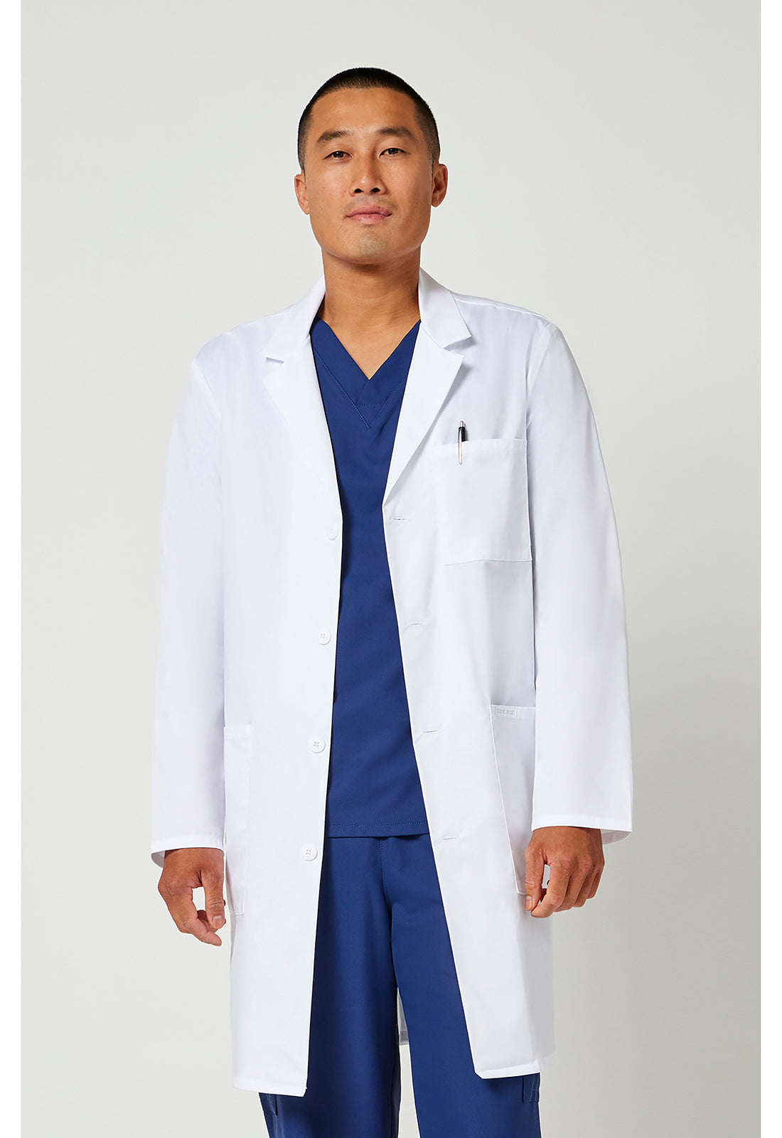 Cherokee CKE460 38" Unisex  Lab Coat - White (front)