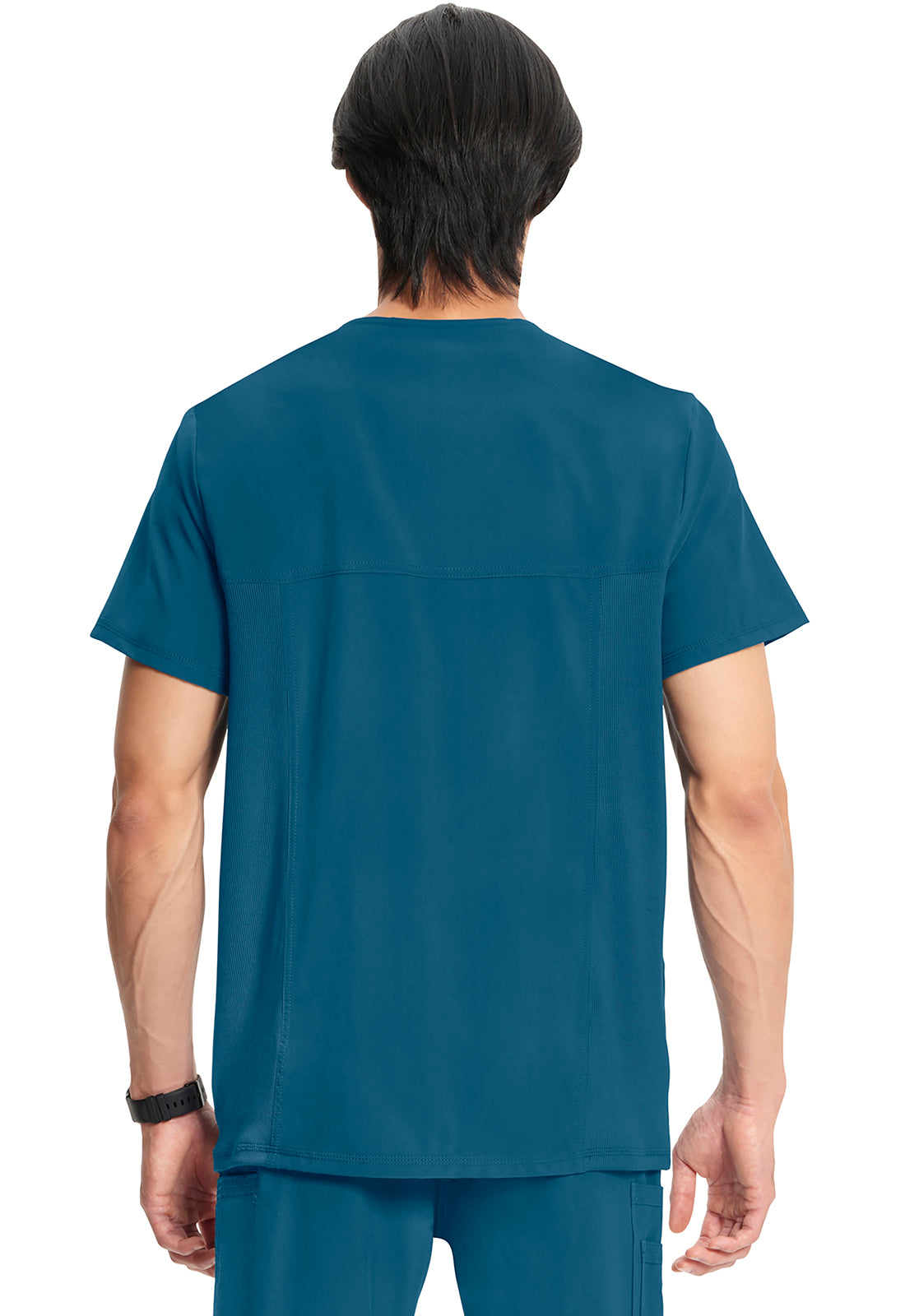 Cherokee CKE900A Men's V-Neck Top - Caribbean Blue (back)