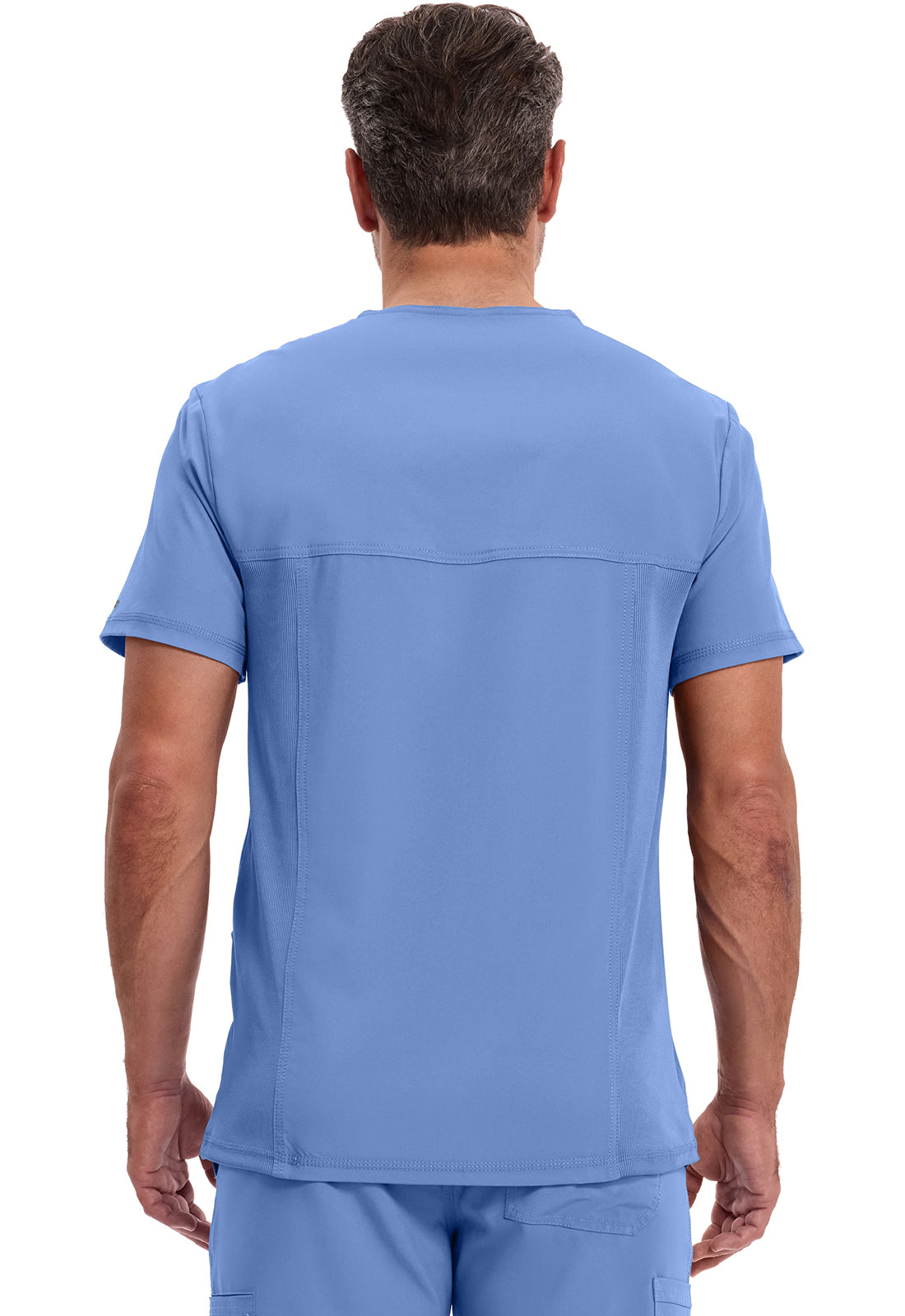 Cherokee CKE900A Men's V-Neck Top - Ciel (back)