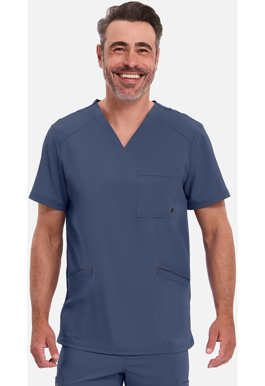 Cherokee CKE900A Men's V-Neck Top - Navy (front)