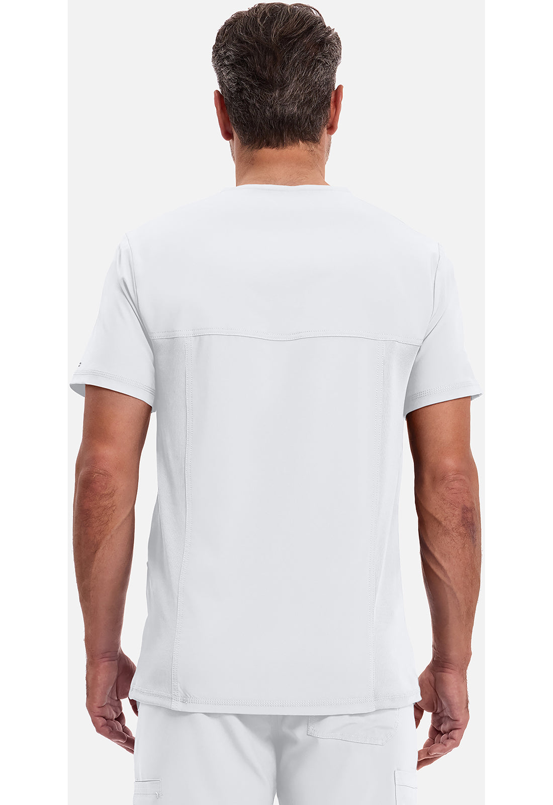 Cherokee CKE900A Men's V-Neck Top - White (back)