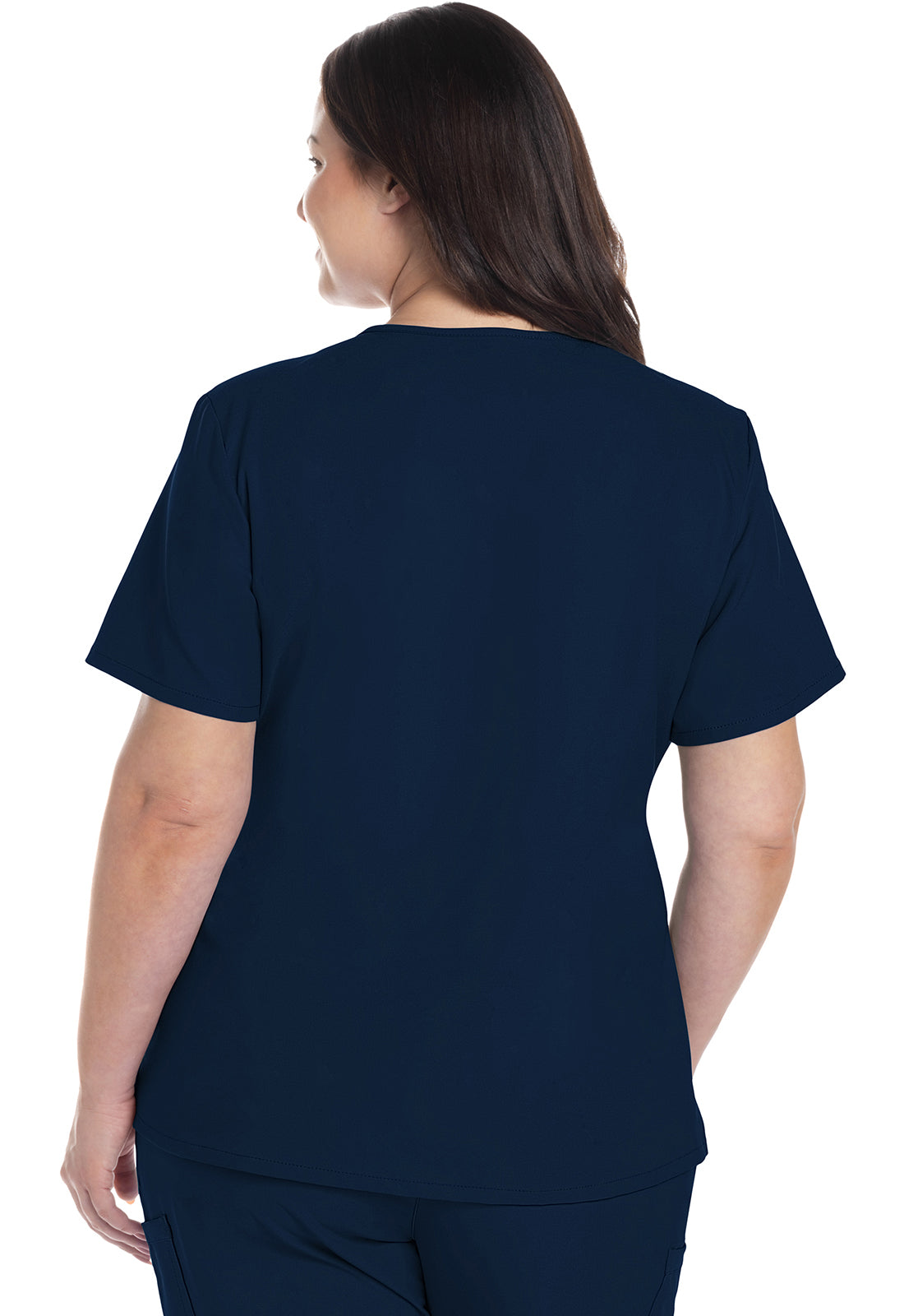 Cherokee CKE953A 2 pocket V-Neck Top - Navy (back)