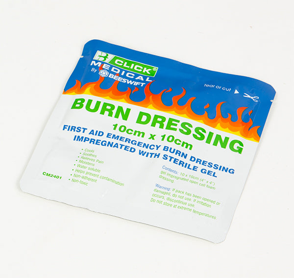 Click Medical EMERGENCY BURN GEL DRESSING 10 X 10CM, main product image