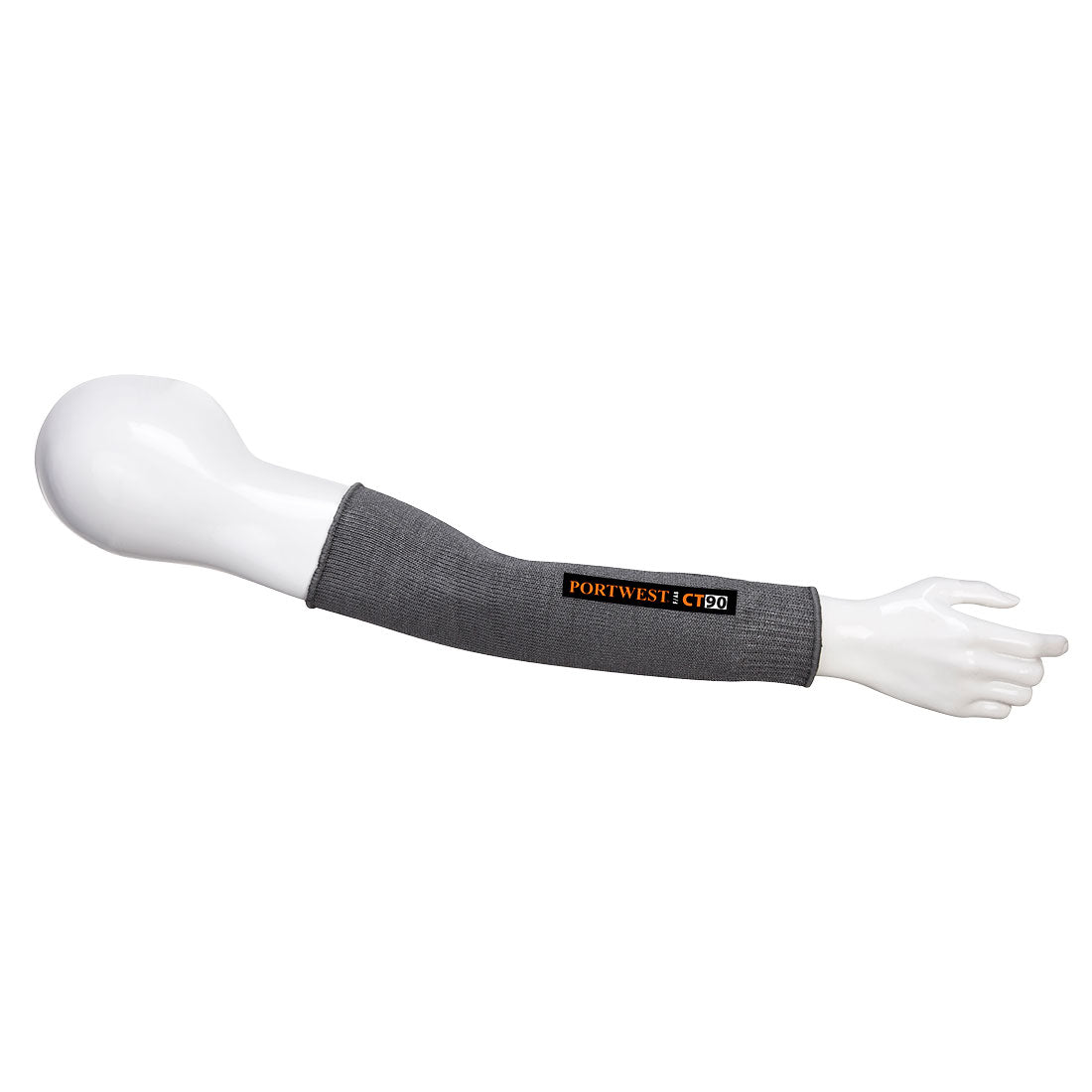 Portwest CT90 CT Cut F7 14 Inch Sleeve in Grey, back view