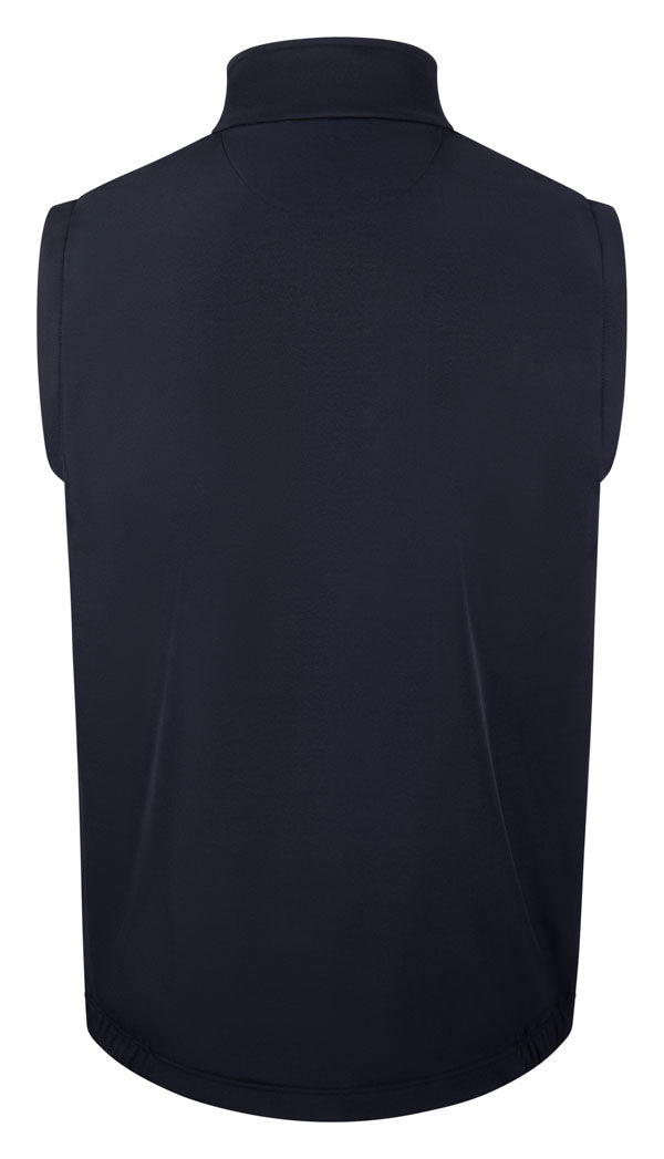 Click BEESWIFT CLICK WORKWEAR UNISEX SOFTSHELL GILET Navy Blue back view