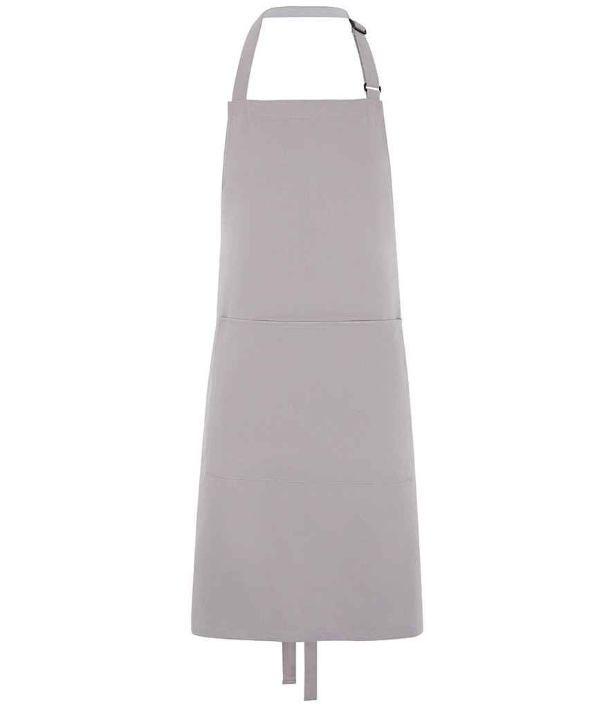 Dennys Polyester Bib Apron with Pocket in Griffin, front view