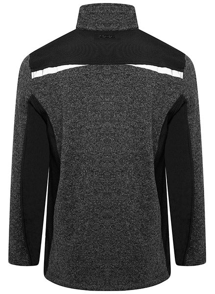 JCB D+IE Workwear Trade Elmhurst II Quarter Zip Fleece Grey back view