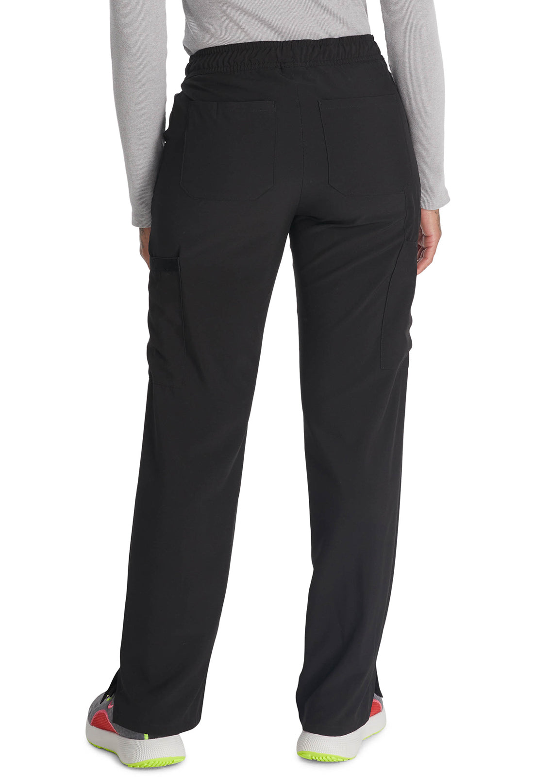 Dickies DKE010 Mid Rise Straight Leg Drawstring Pant - Black (back)