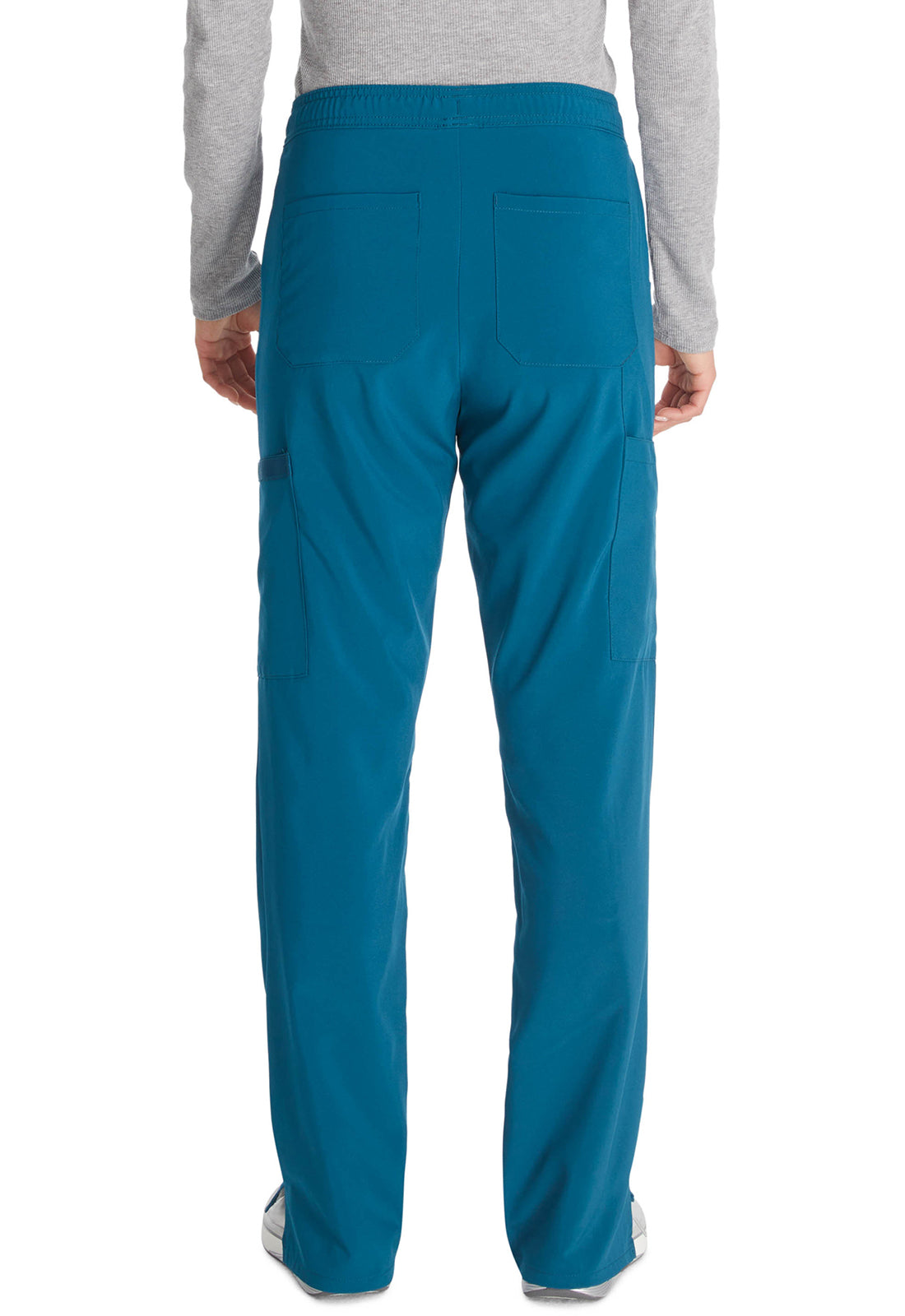 Dickies DKE010 Mid Rise Straight Leg Drawstring Pant - Caribbean Blue (back)