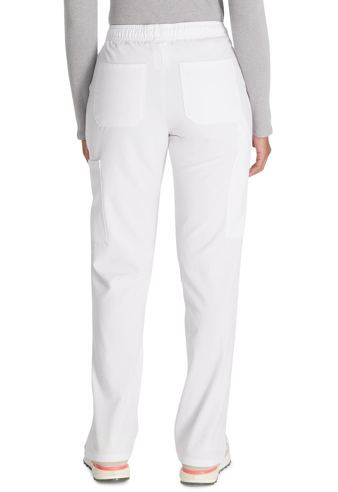 Dickies DKE010 Mid Rise Straight Leg Drawstring Pant - White (back)