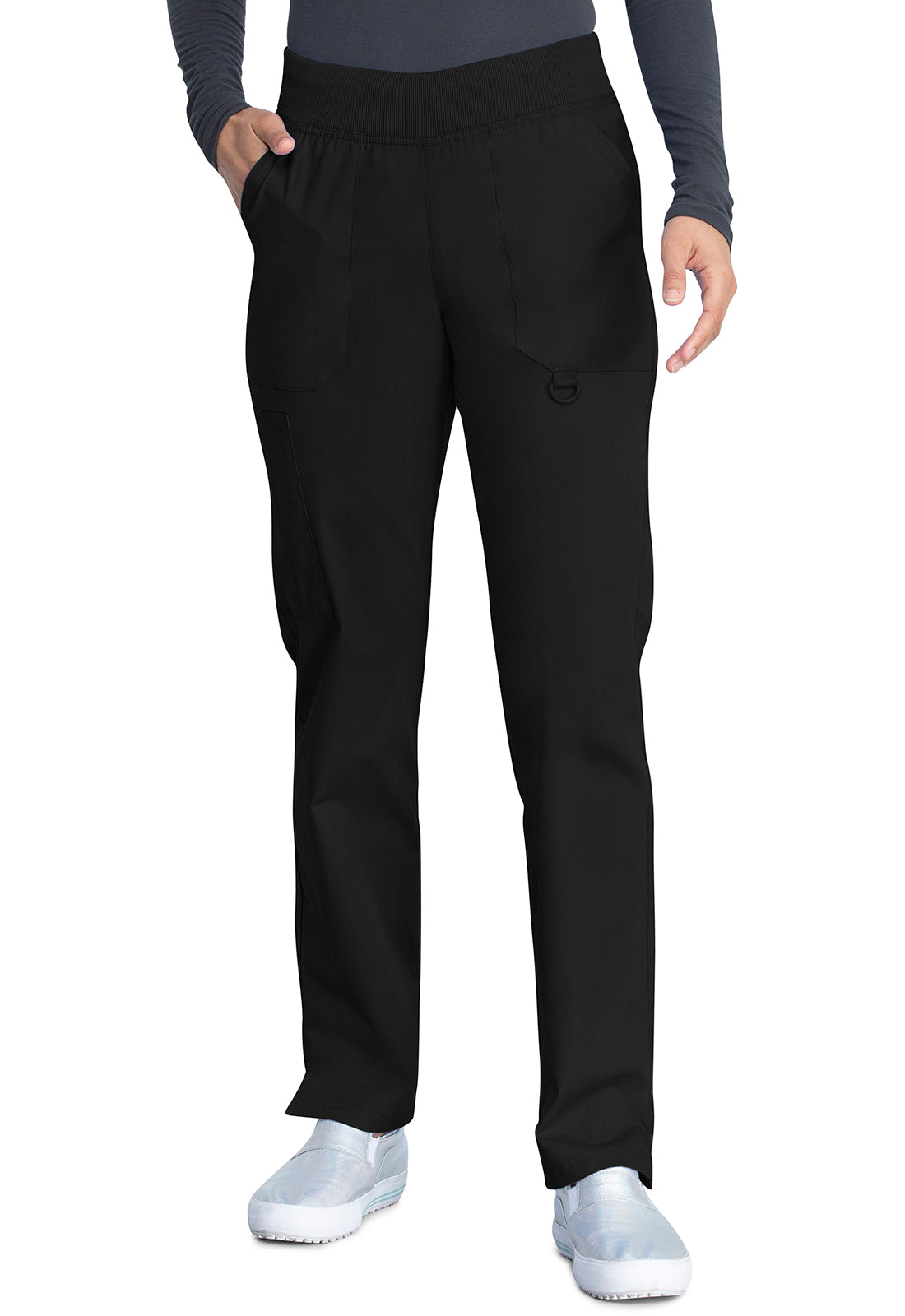 Dickies DKE125 Mid Rise Tapered Leg Pull-on Pant - Black (front)