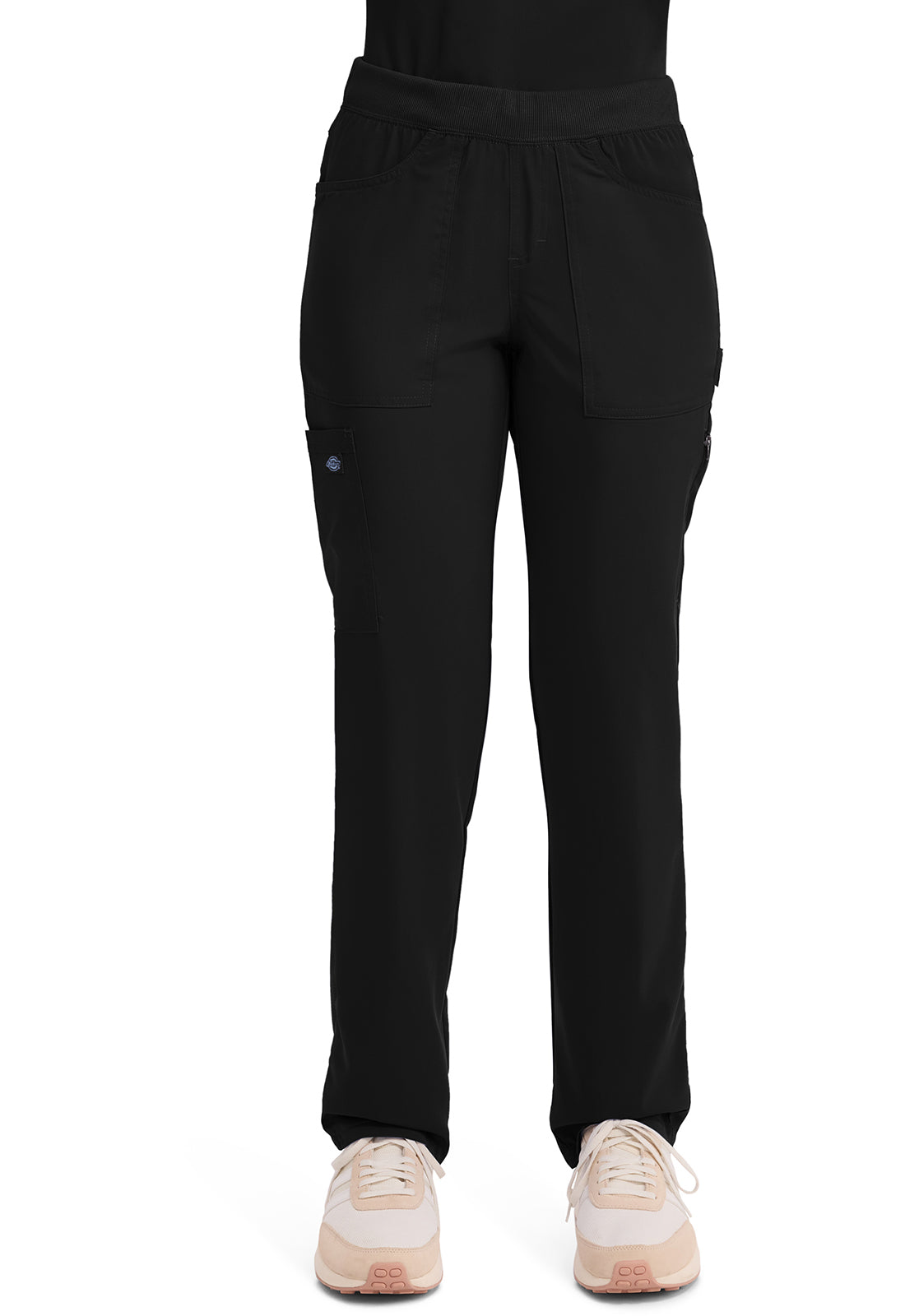 Dickies DKE135 Mid Rise Tapered Leg Pull-on Pant - Black (front)