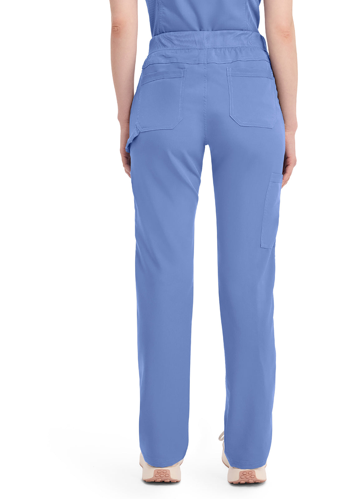 Dickies DKE135 Mid Rise Tapered Leg Pull-on Pant - Ciel Blue (back)