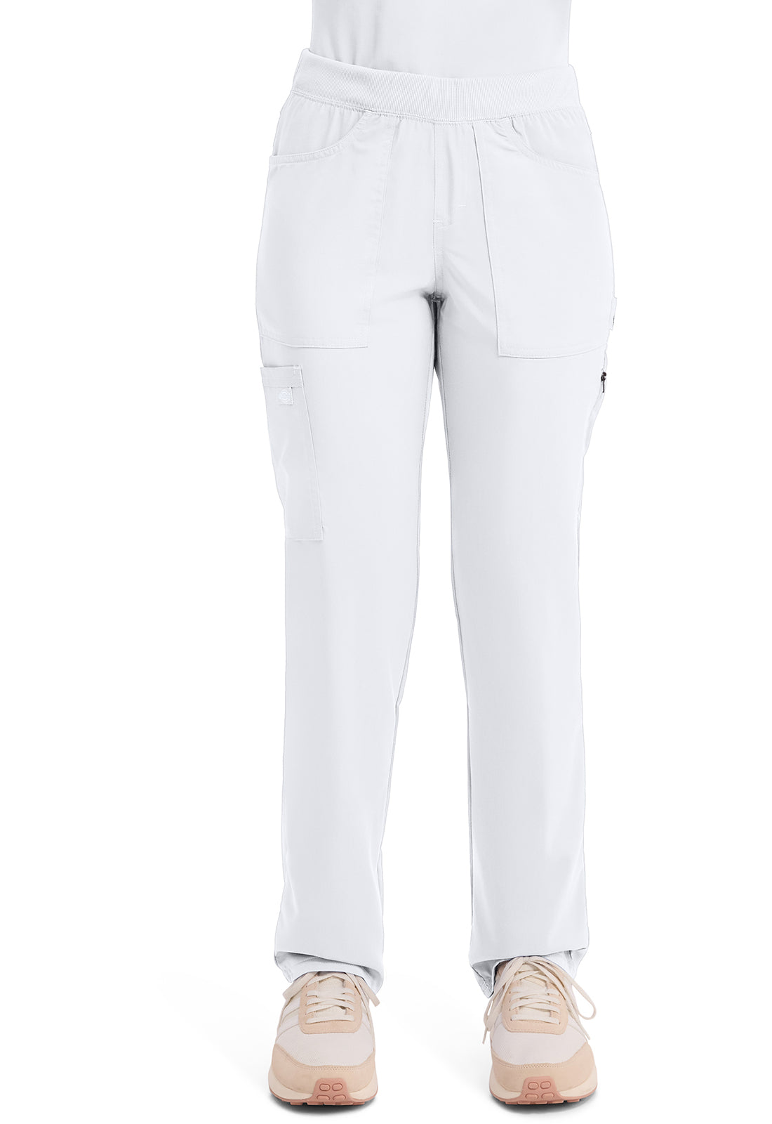Dickies DKE135 Mid Rise Tapered Leg Pull-on Pant - White (front)