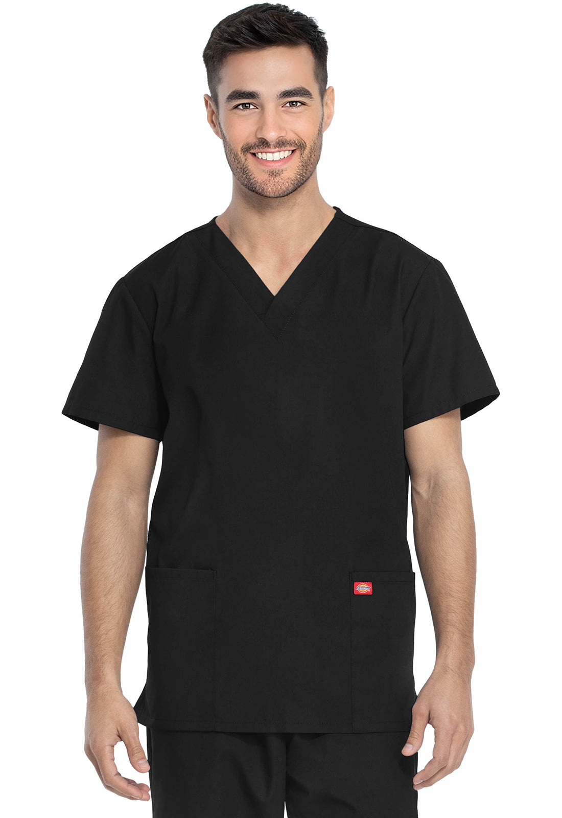 Dickies DKE520C Unisex Top and Pant Set - Black (front)