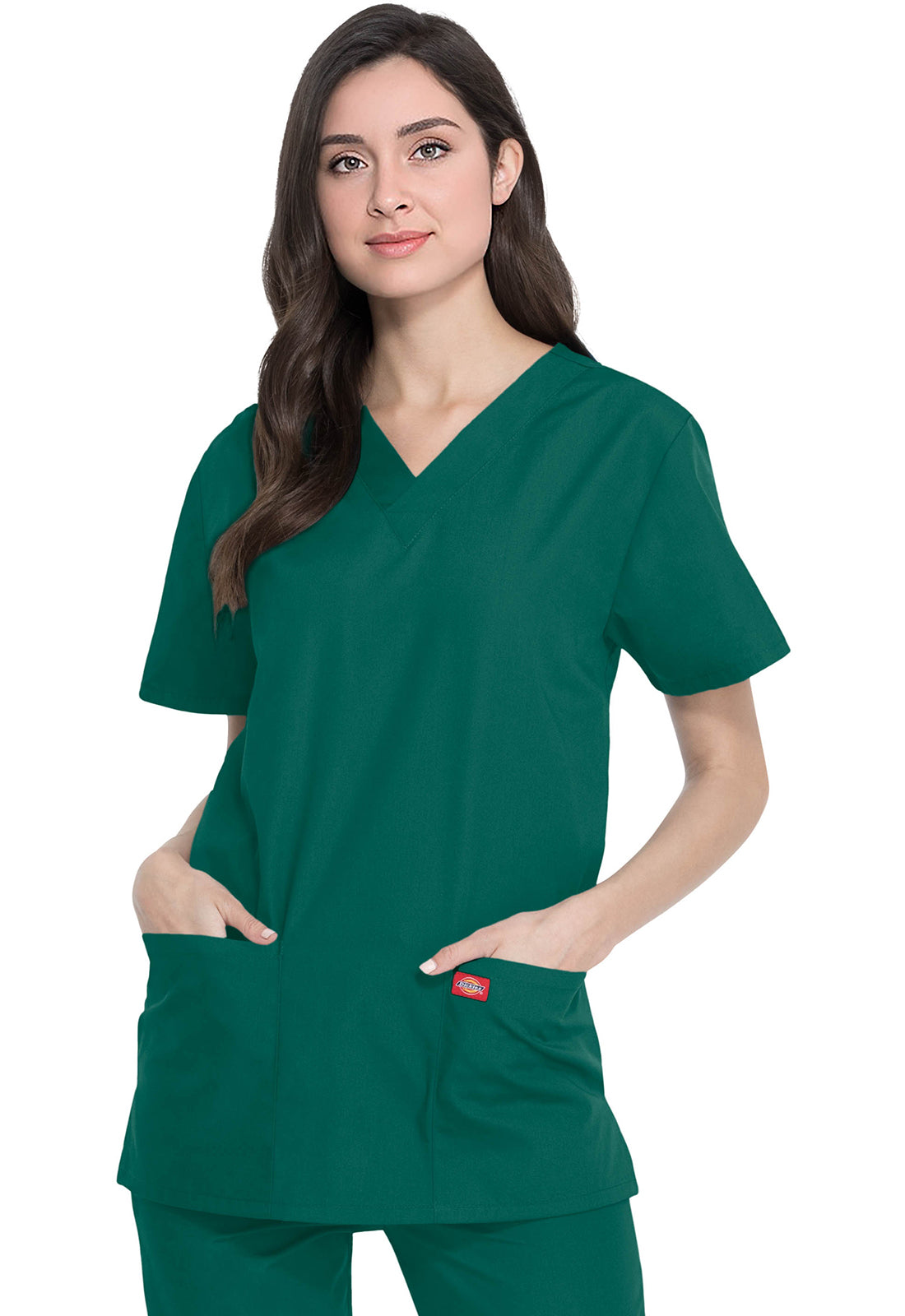 Dickies DKE520C Unisex Top and Pant Set - Hunter Green (front)