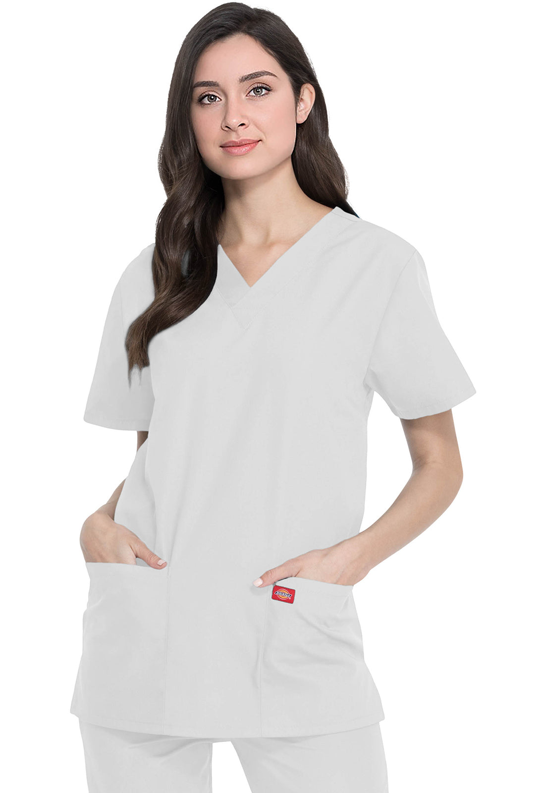 Dickies DKE520C Unisex Top and Pant Set - White (front)
