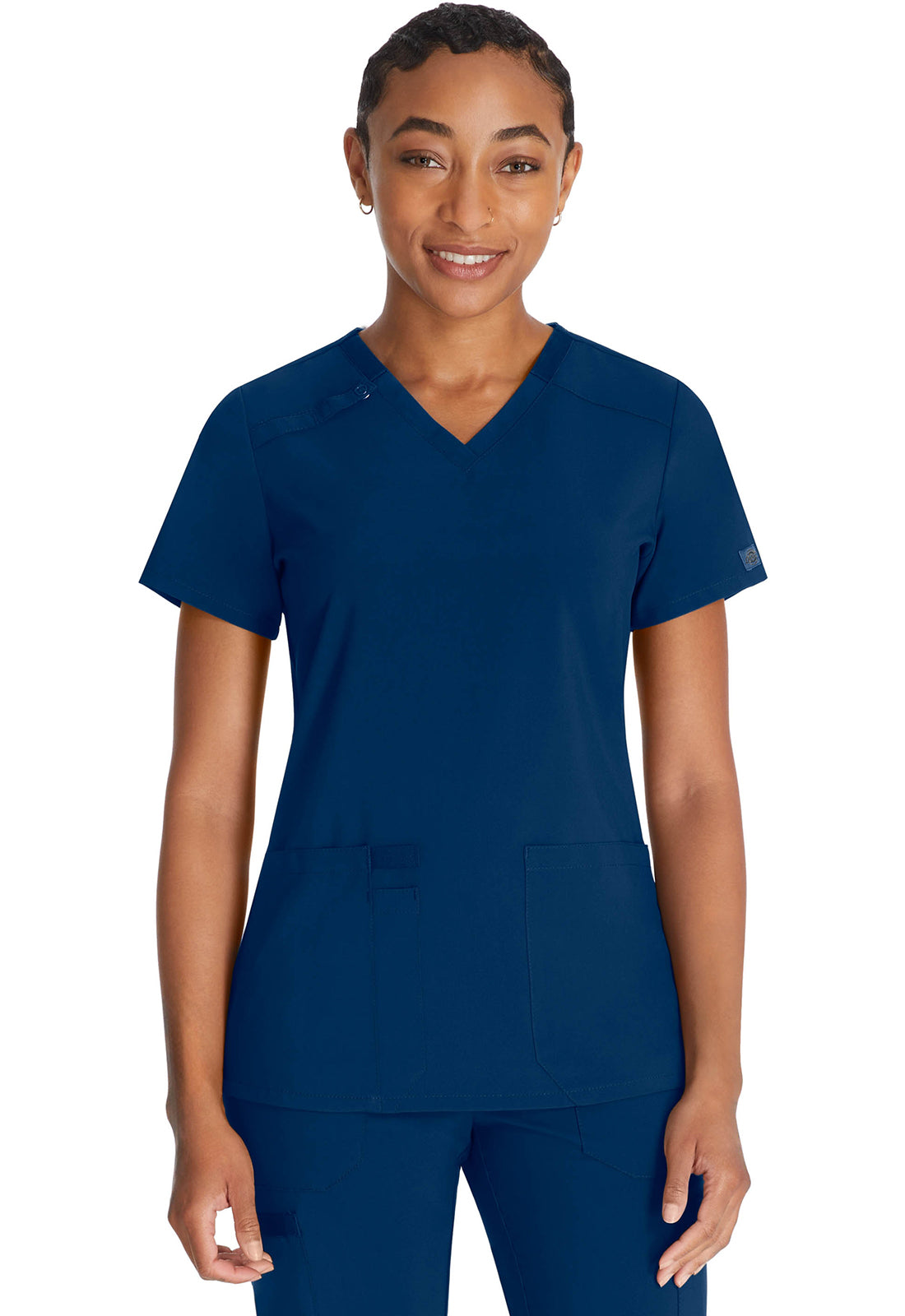 Dickies DKE615 V-Neck Top - Navy (front)