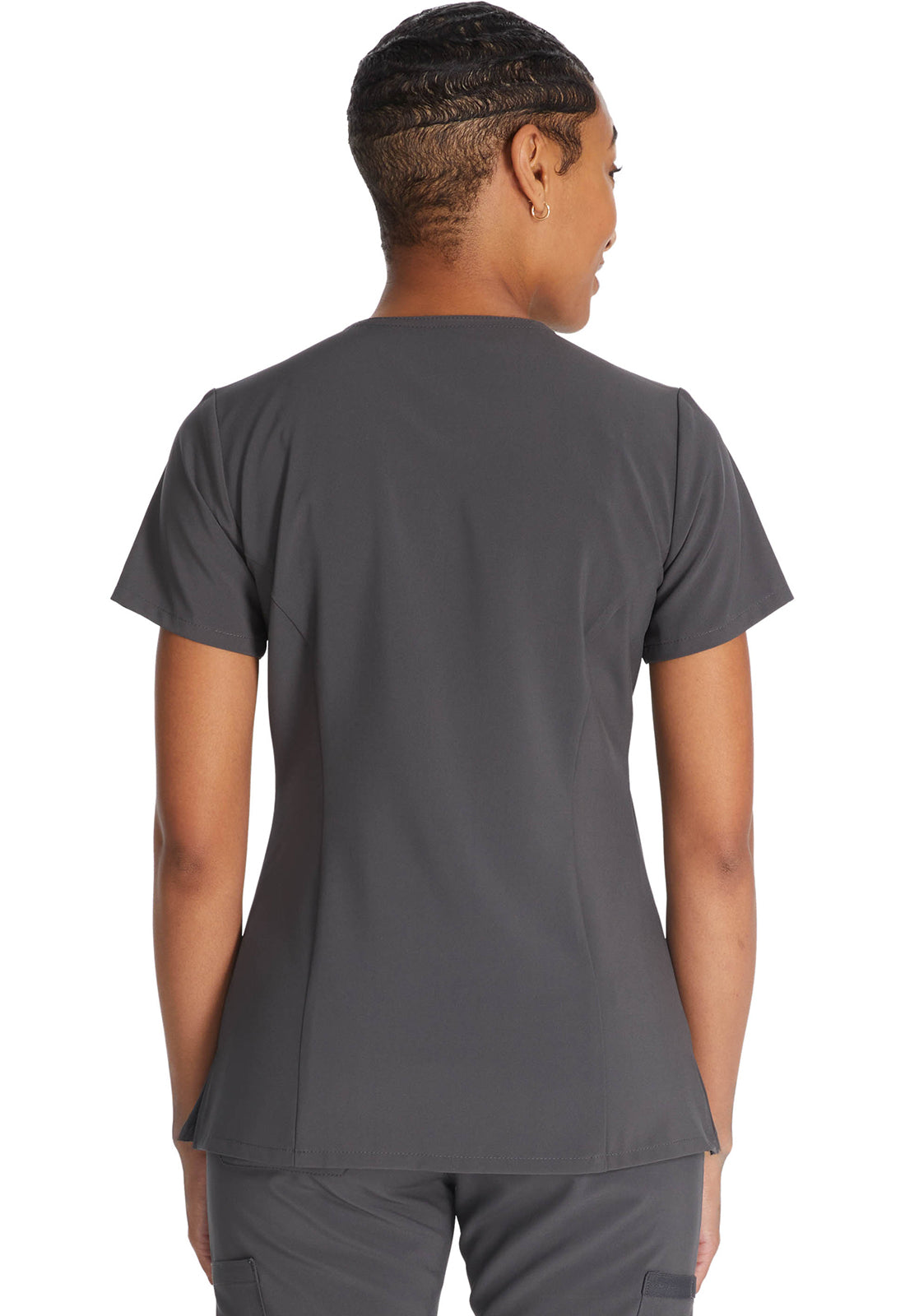Dickies DKE615 V-Neck Top - Pewter (back)