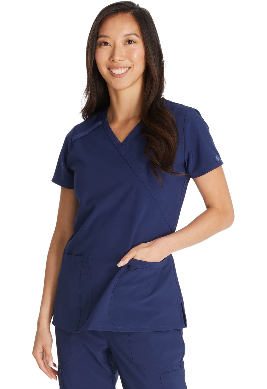 Dickies DKE625 Mock Wrap Top - Navy (front)