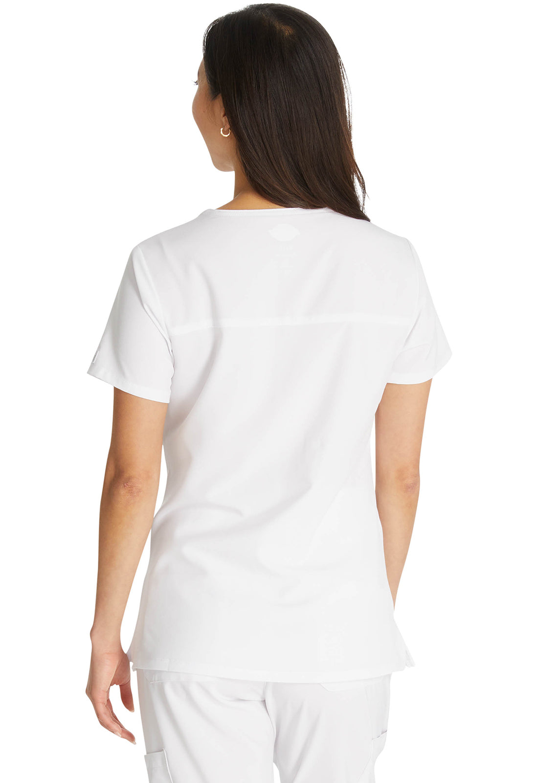 Dickies DKE625 Mock Wrap Top - White (back)