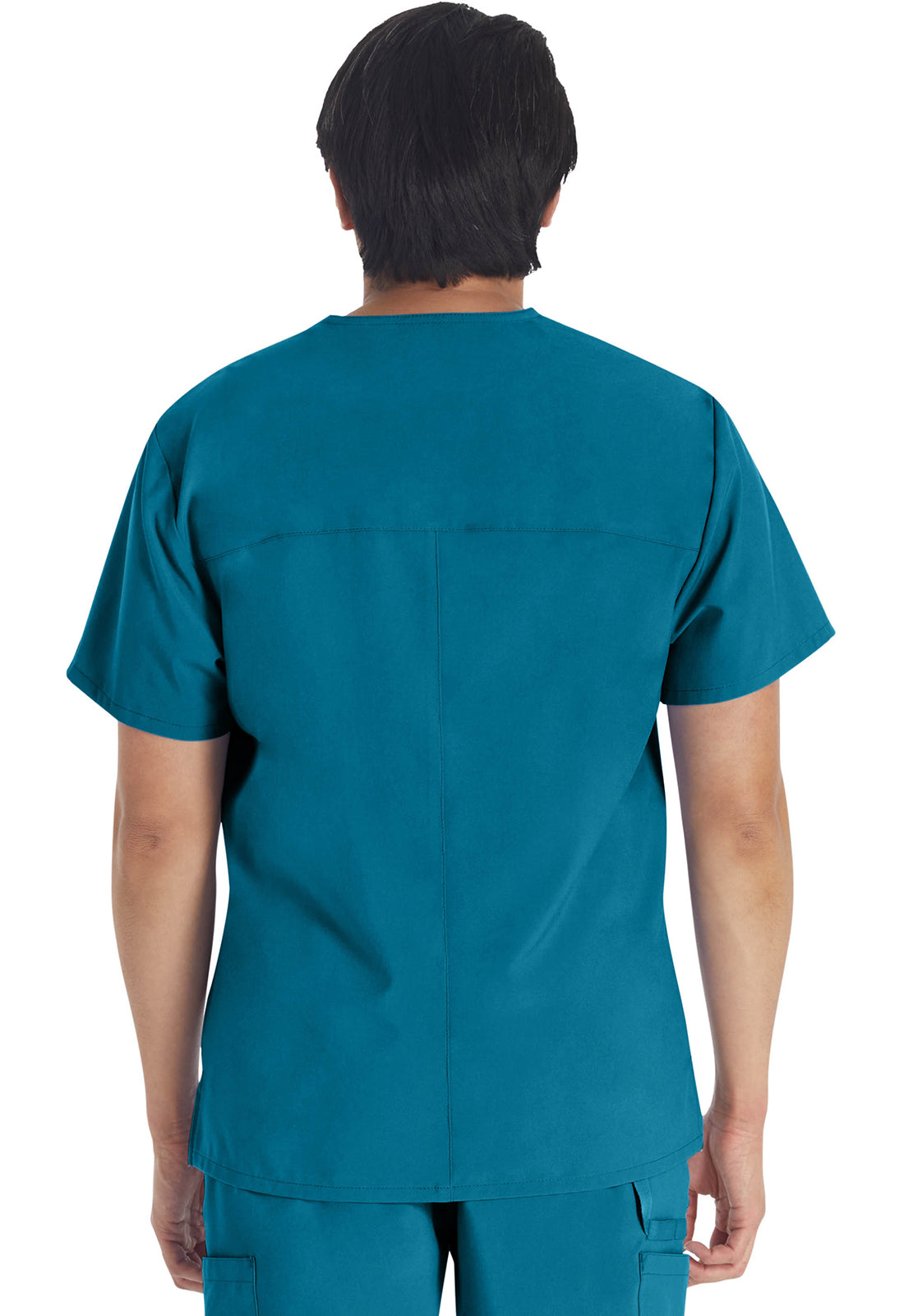 Dickies DKE645 Men's V-Neck Top - Caribbean Blue (back)