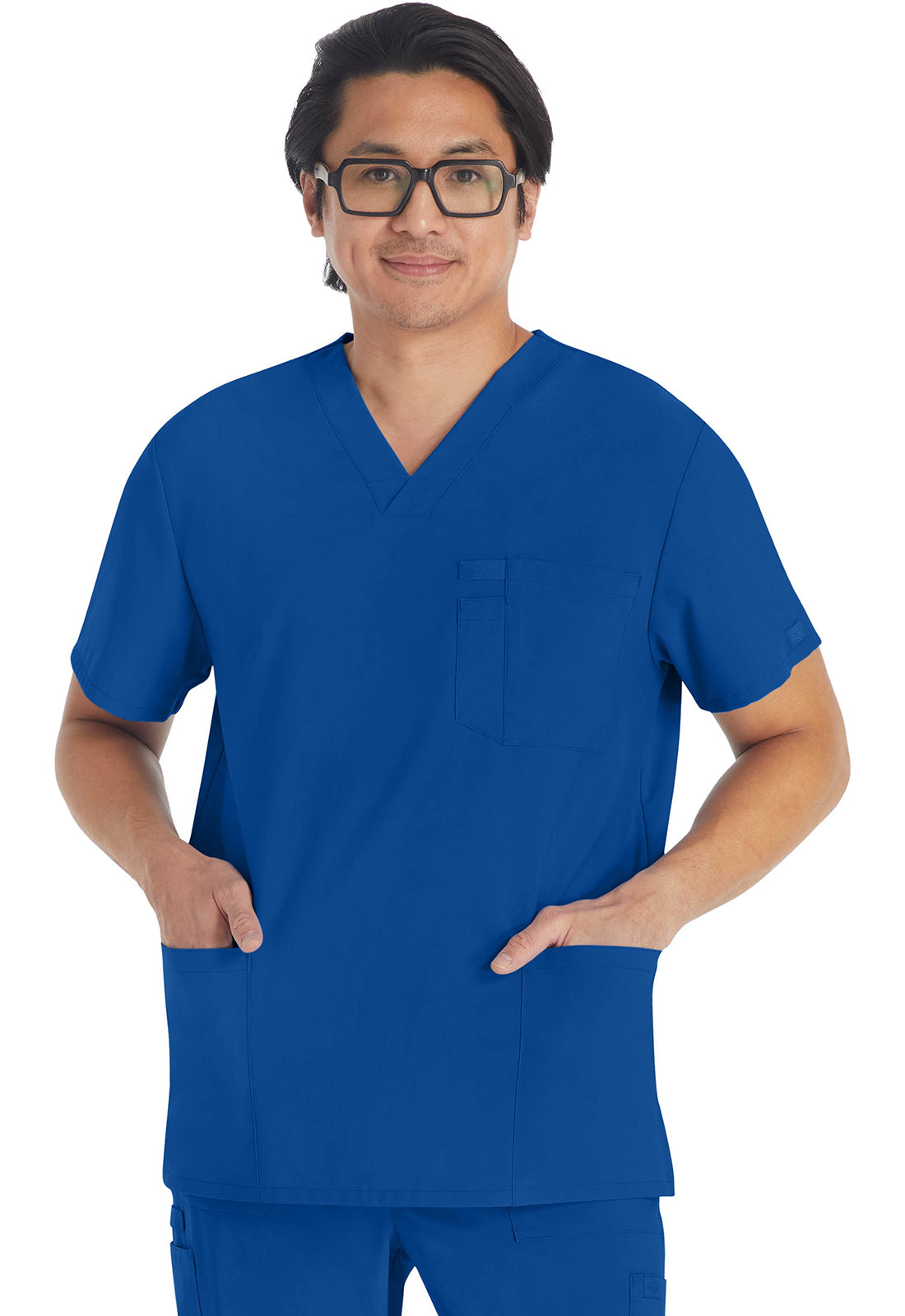 Dickies DKE645 Men's V-Neck Top - Galaxy Blue (front)