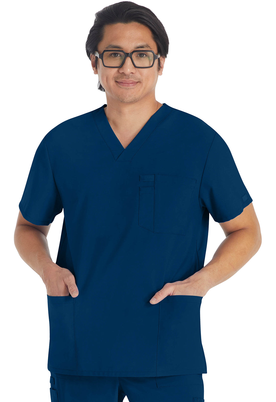 Dickies DKE645 Men's V-Neck Top - Navy (front)