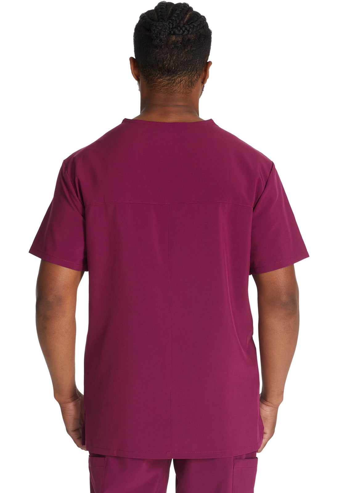 Dickies DKE645 Men's V-Neck Top - Wine (back)