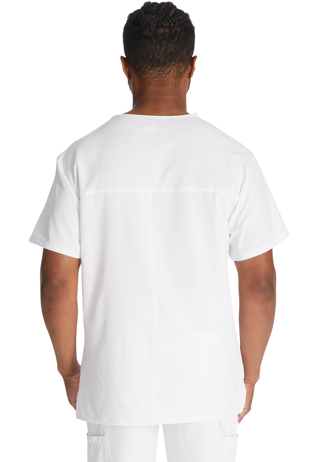 Dickies DKE645 Men's V-Neck Top - White (back)
