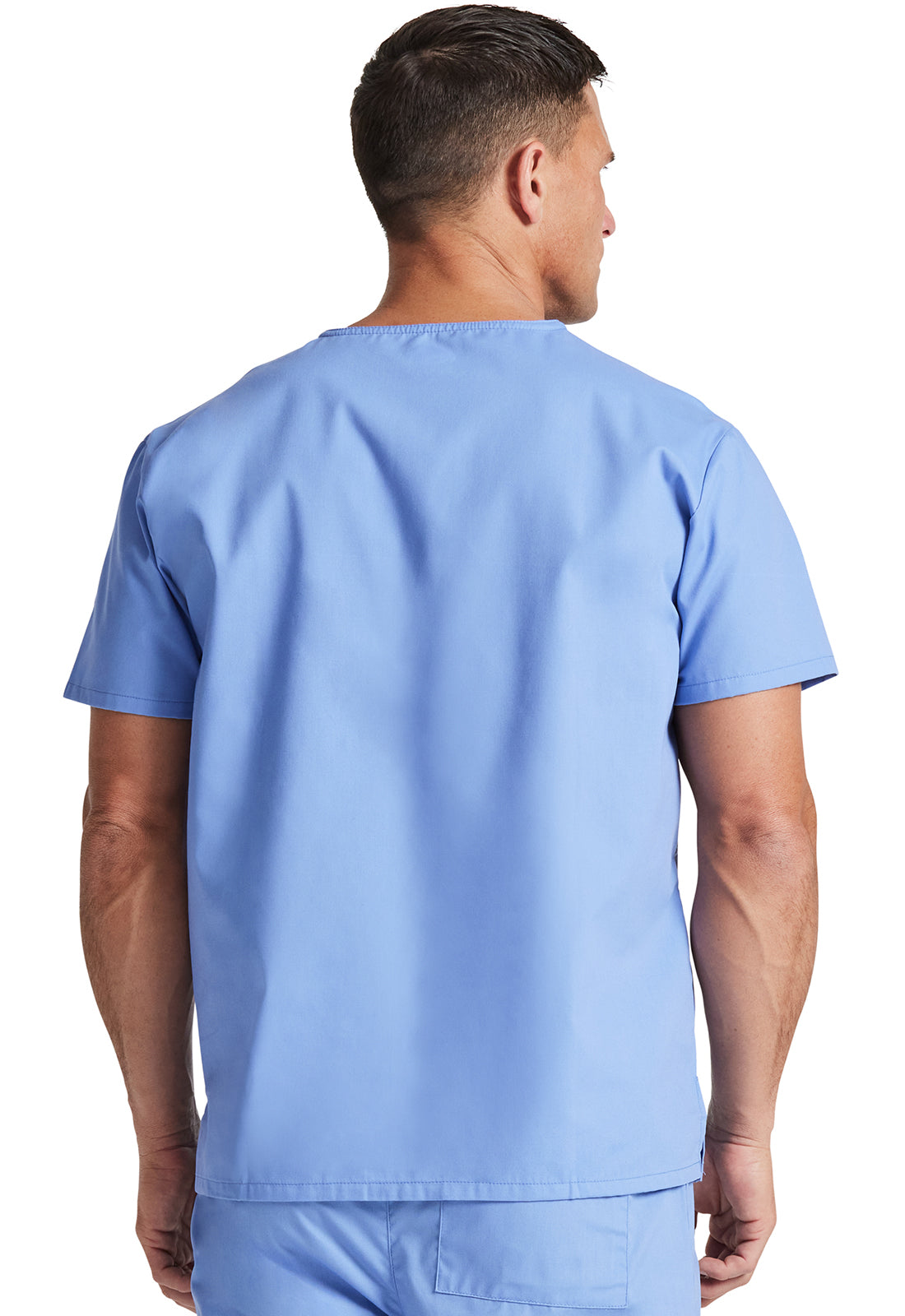 Dickies DKE83706 Unisex Tuckable V-Neck Top - Ciel (back)