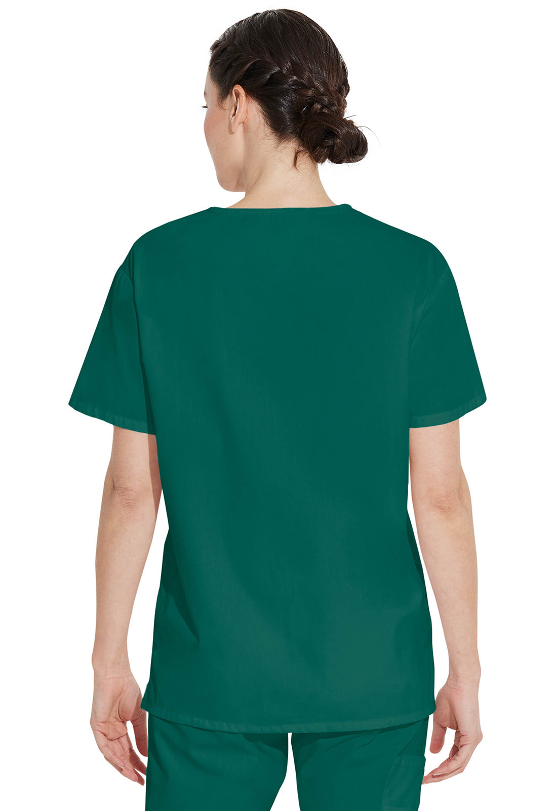 Dickies DKE83706 Unisex Tuckable V-Neck Top - Hunter Green (back)