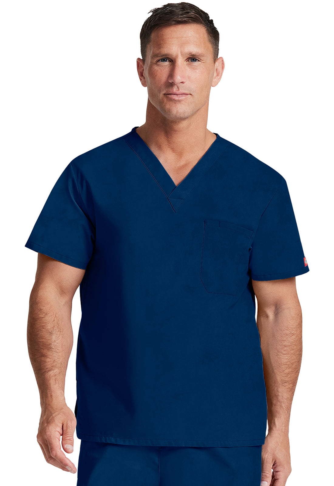 Dickies DKE83706 Unisex Tuckable V-Neck Top - Navy (front)