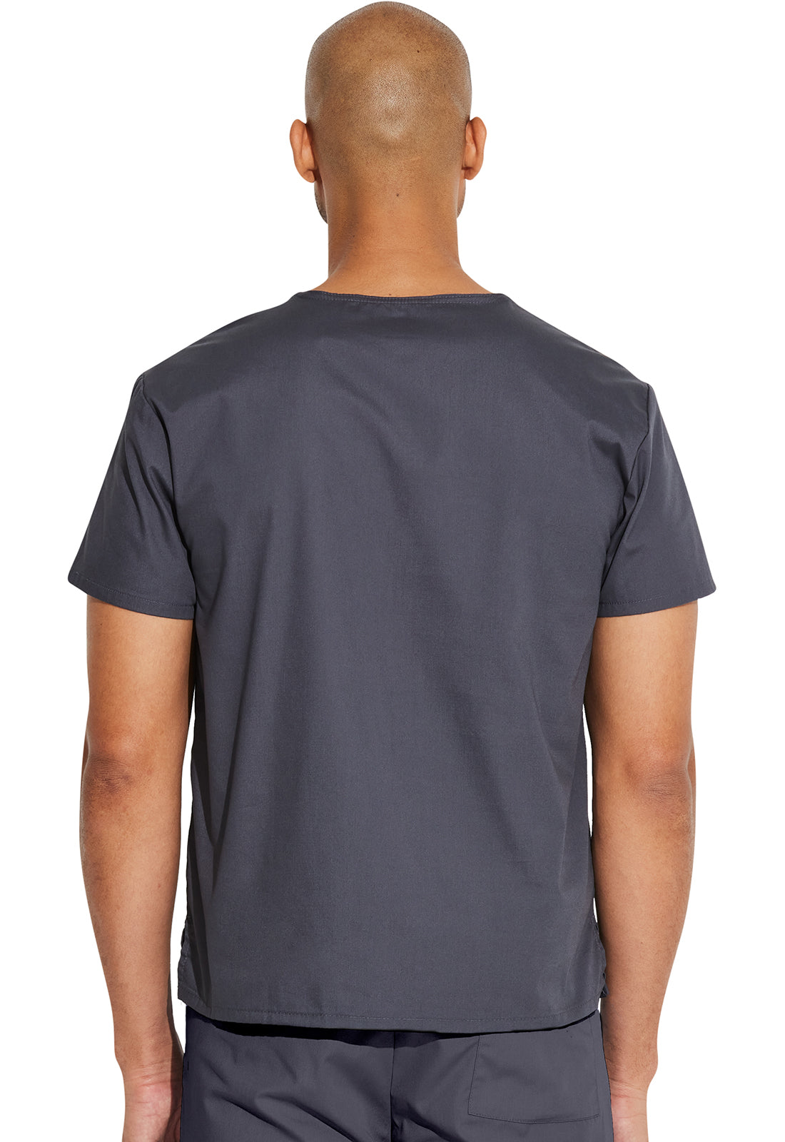 Dickies DKE83706 Unisex Tuckable V-Neck Top - Pewter (back)