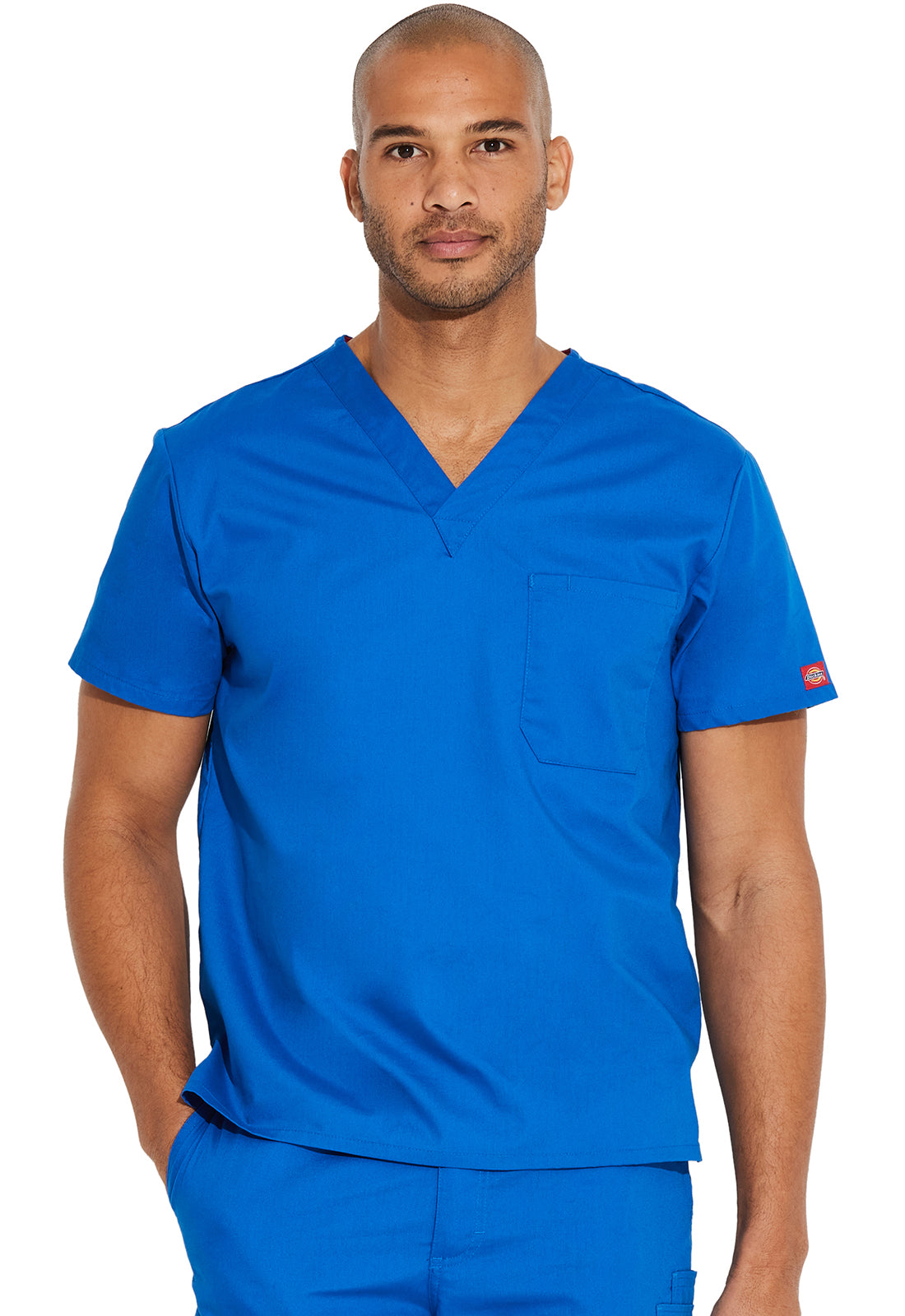 Dickies DKE83706 Unisex Tuckable V-Neck Top - Royal (front)